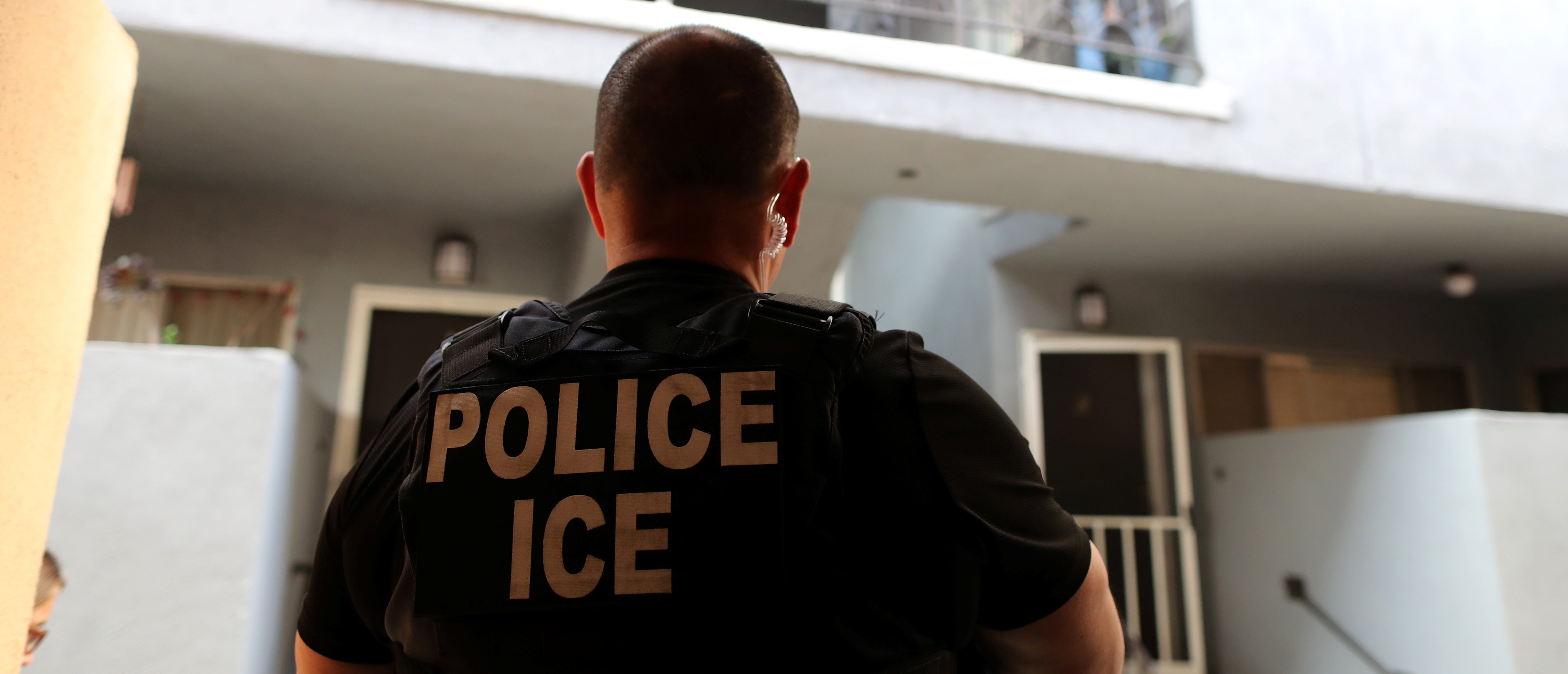 ICE Field Office Director, Enforcement and Removal Operations, David Marin and U.S. Immigration and Customs Enforcement's (ICE) Fugitive Operations team search for a Mexican national at a home in Hawthorne