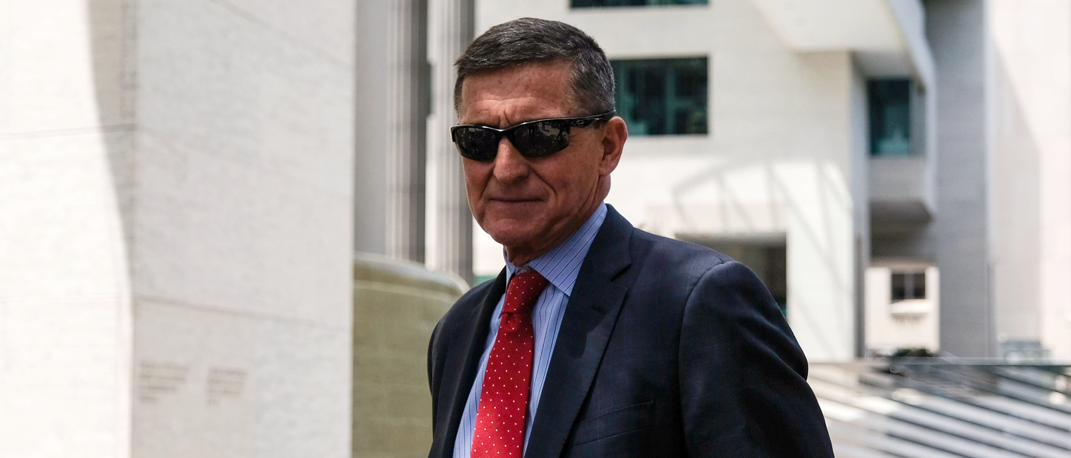 WASHINGTON, DC - JUNE 24: President Donald Trump’s former National Security Adviser Michael Flynn leaves the E. Barrett Prettyman U.S. Courthouse on June 24, 2019 in Washington, DC. Criminal sentencing for Flynn will be on hold for at least another two months. (Photo by Alex Wroblewski/Getty Images)