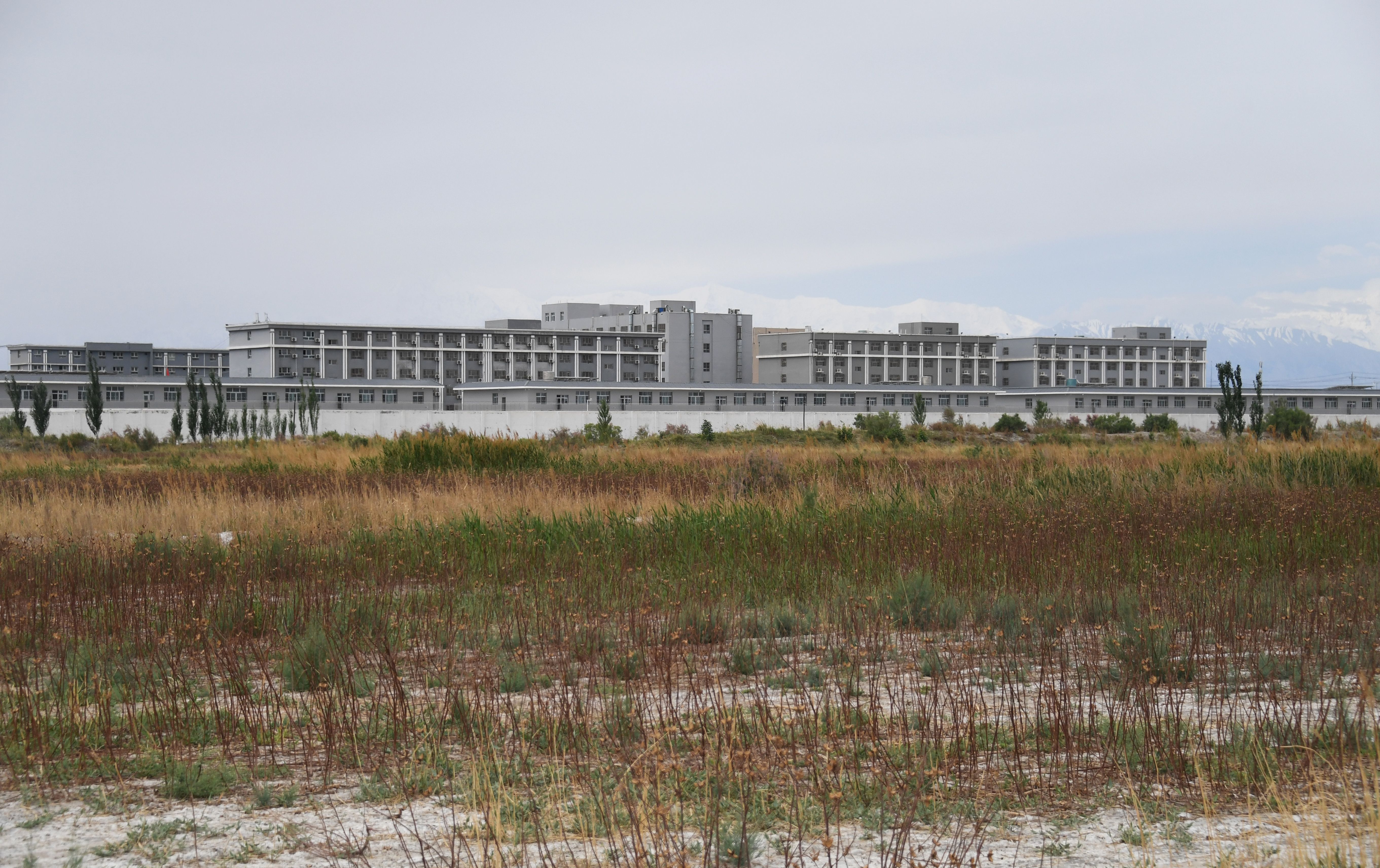 This photo taken on June 4, 2019 shows a facility believed to be a re-education camp where mostly Muslim ethnic minorities are detained. (GREG BAKER/AFP via Getty Images)