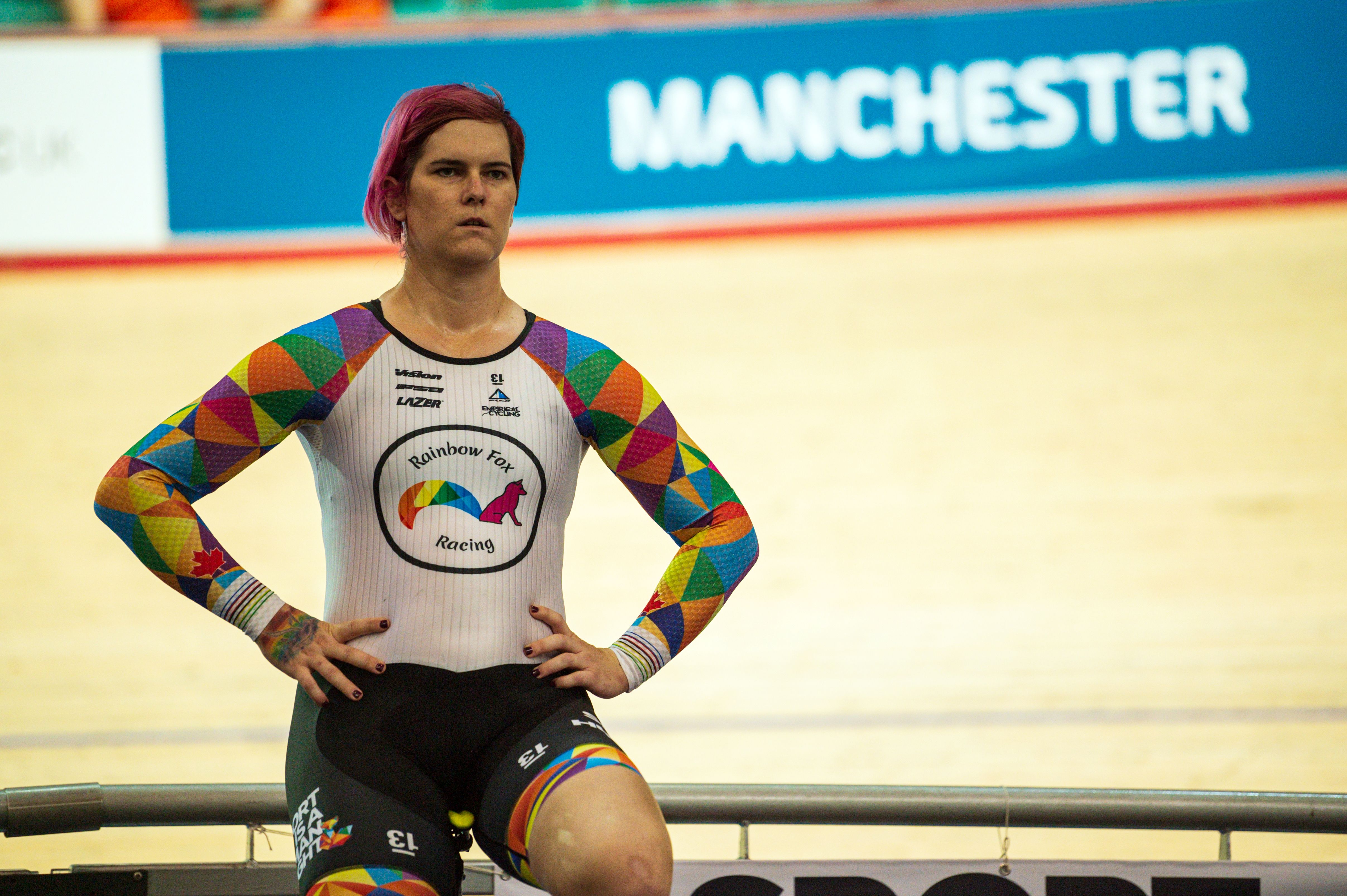Transgender cyclist Rachel McKinnon has defended her right to compete in women's sport despite accepting trans athletes may retain a physical advantage over their rivals.(Photo by OLI SCARFF/AFP via Getty Images)