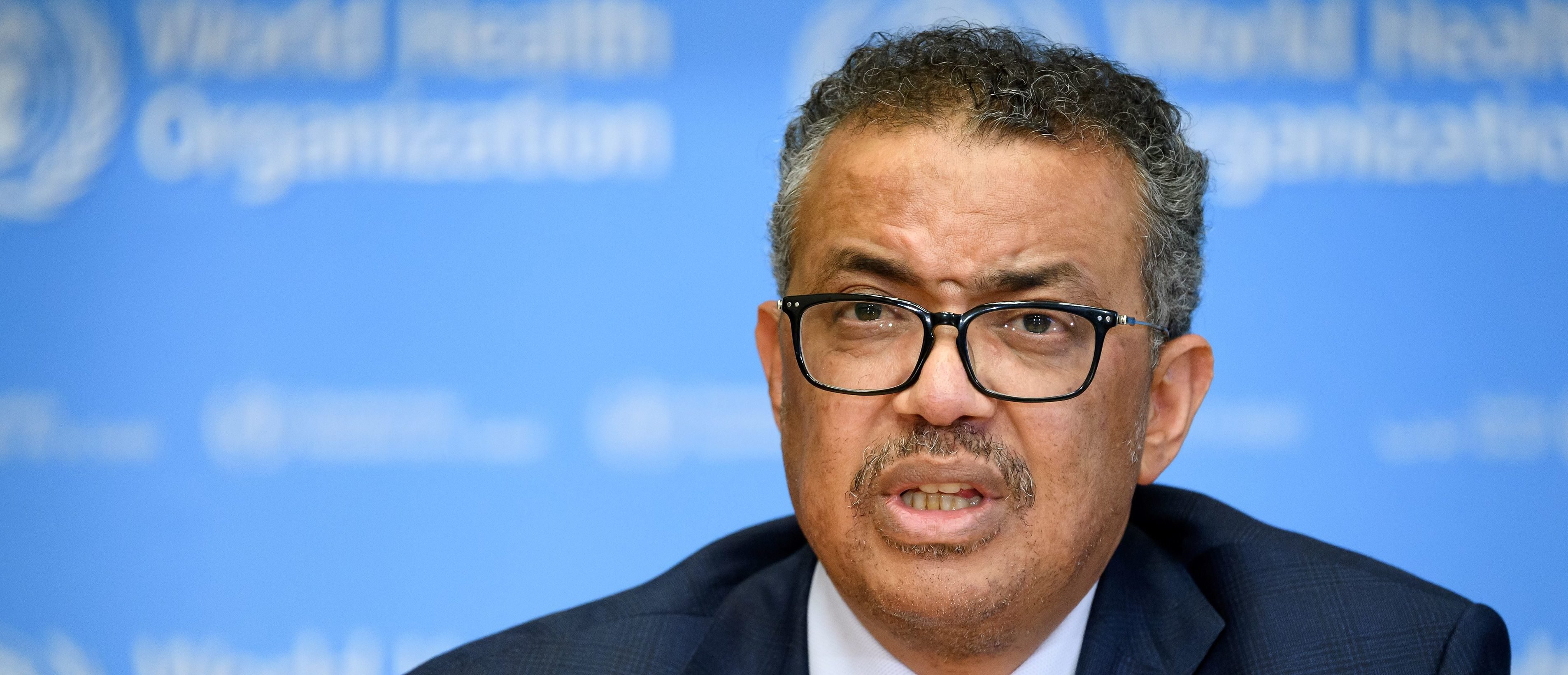 World Health Organization (WHO) Director-General Tedros Adhanom Ghebreyesus attends a daily press briefing on COVID-19 virus at the WHO headquaters on March 6, 2020, in Geneva. (FABRICE COFFRINI/AFP via Getty Images)