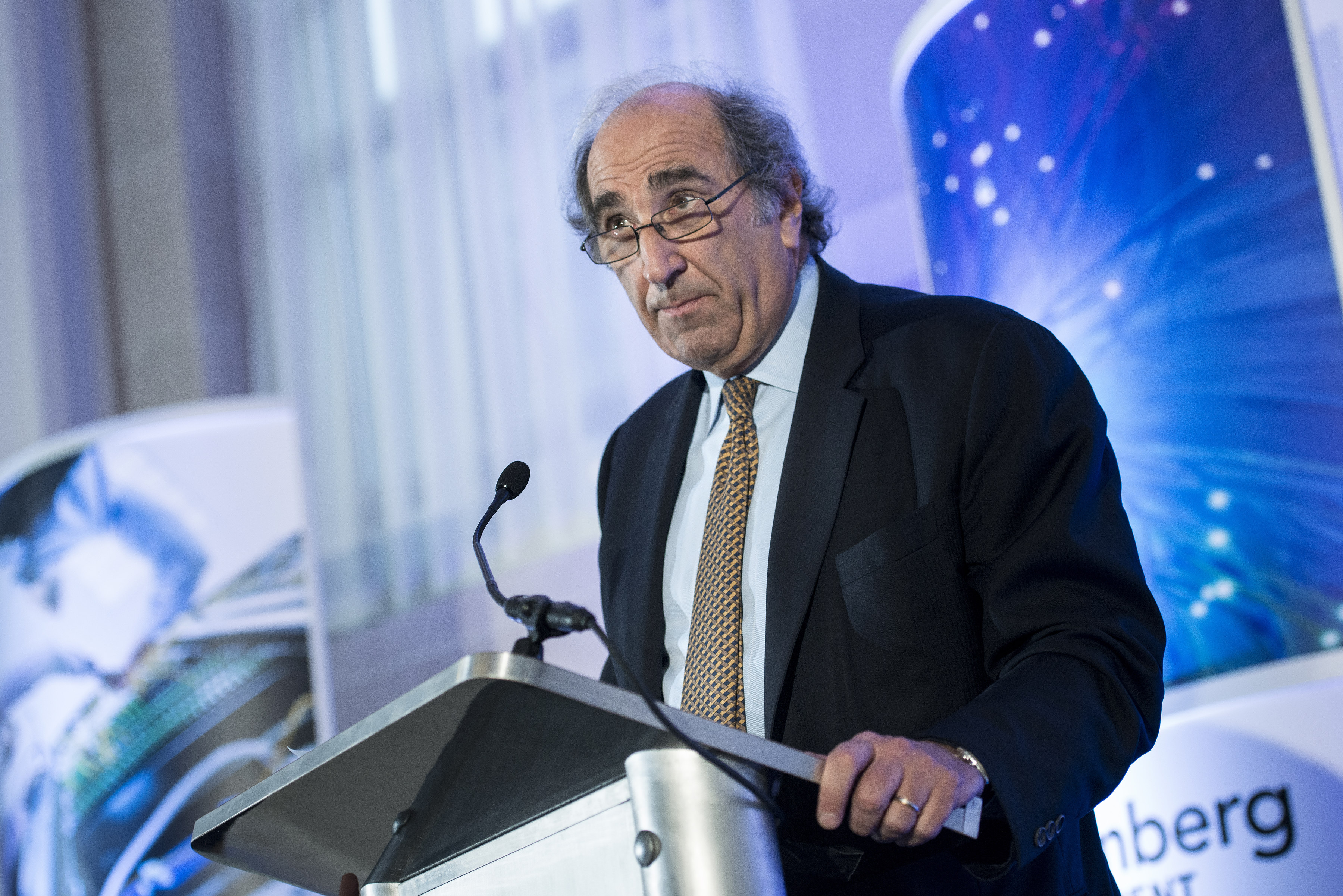 Andy Lack, Chairman of the Bloomberg Media Group, speaks during a discussion October 30, 2013 in Washington, DC. (BRENDAN SMIALOWSKI/AFP via Getty Images)