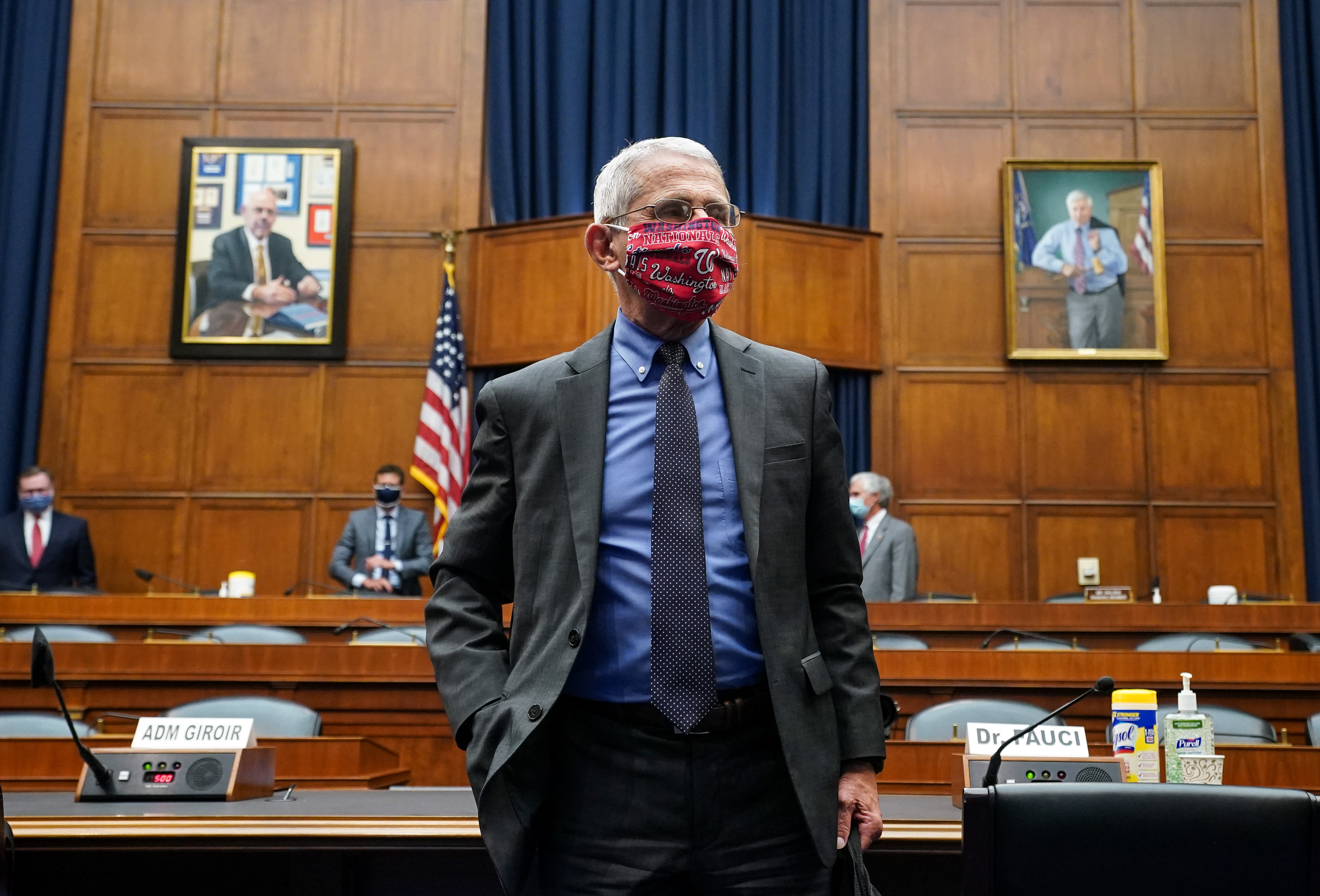 WASHINGTON, DC - JUNE 23: Dr. Anthony Fauci, director of the National Institute of Allergy and Infectious Diseases, leaves after testifying at a hearing of the U.S. House Committee on Energy and Commerce on Capitol Hill on June 23, 2020 in Washington, DC. The committee is investigating the Trump administration's response to the COVID-19 pandemic. (Photo by Kevin Dietsch-Pool/Getty Images)