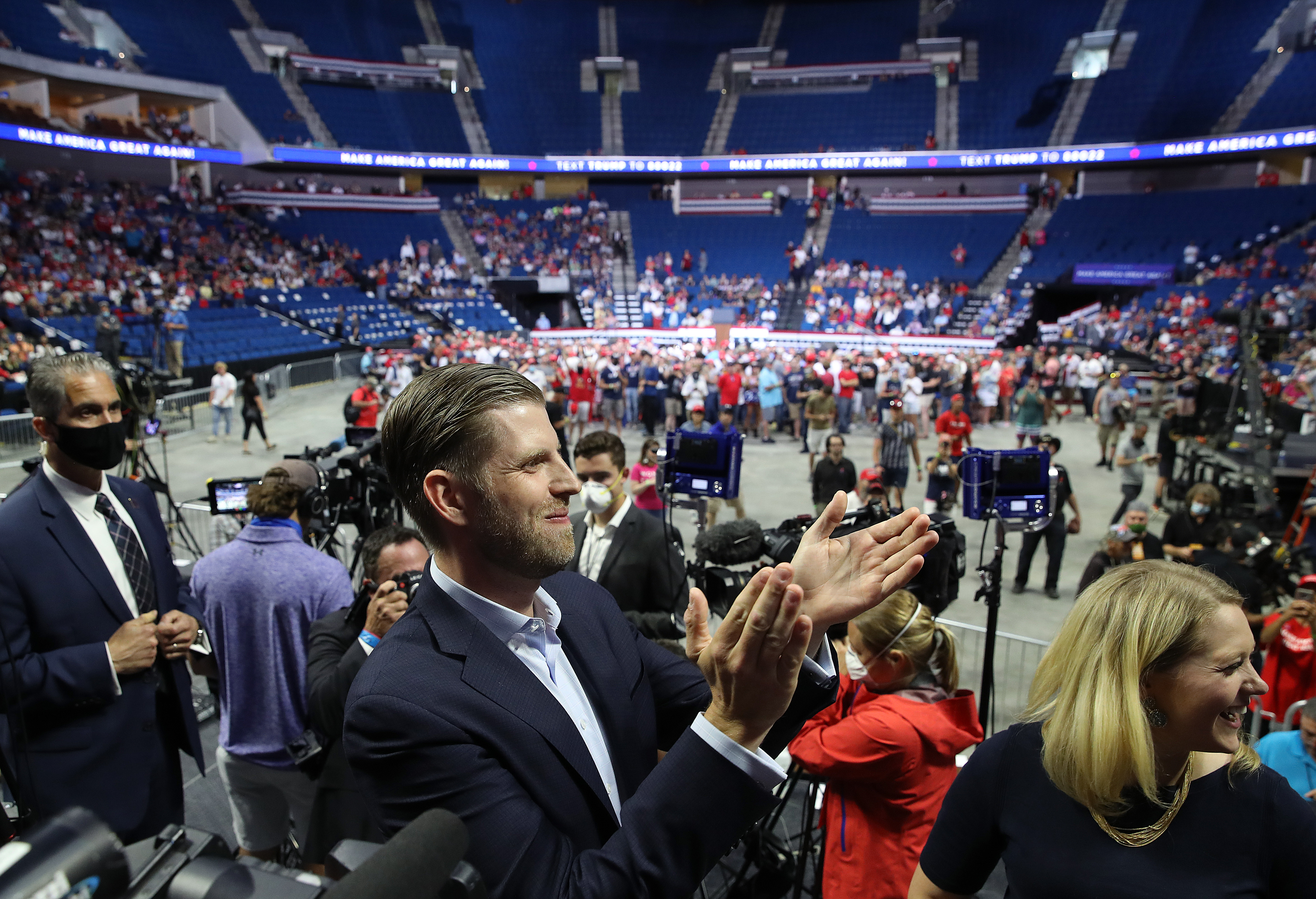 Eric Trump attends a campaign rally for his father U.S. President Donald Trump at the BOK Center, June 20, 2020 in Tulsa, Oklahoma. (Win McNamee/Getty Images)