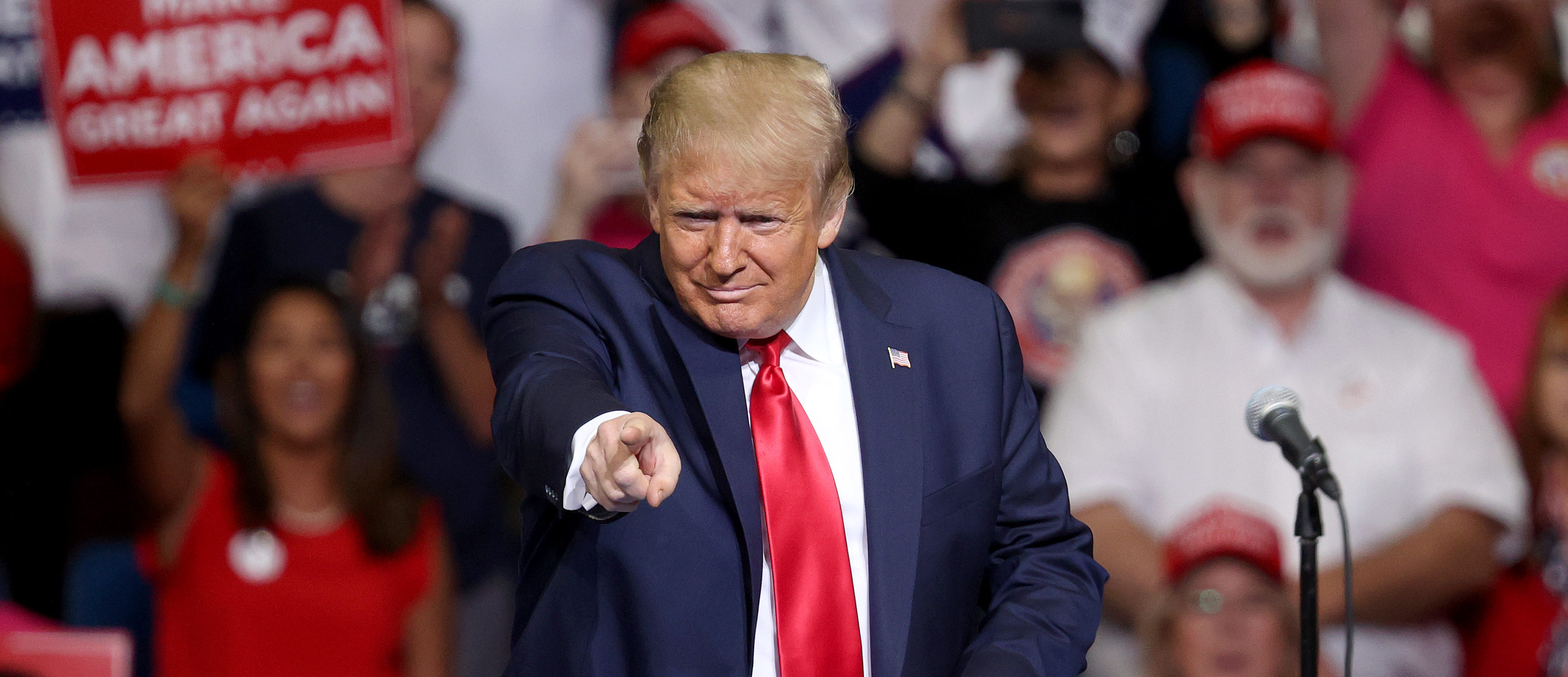 U.S. President Donald Trump arrives at a campaign rally at the BOK Center, June 20, 2020 in Tulsa, Oklahoma. (Win McNamee/Getty Images)