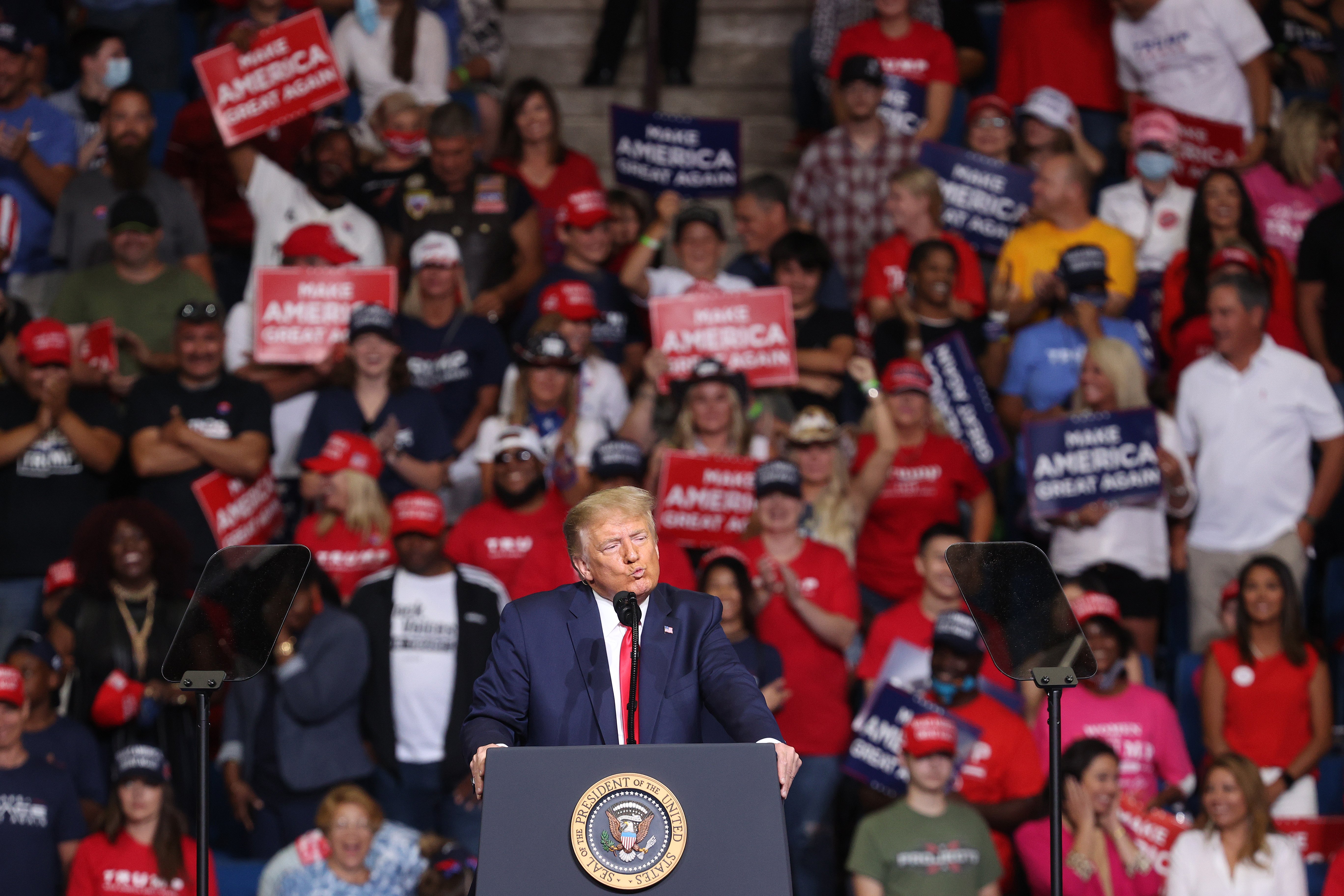President Donald Trump speaks at a campaign rally at the BOK Center, June 20, 2020 in Tulsa, Oklahoma. (Photo: Win McNamee/Getty Images)