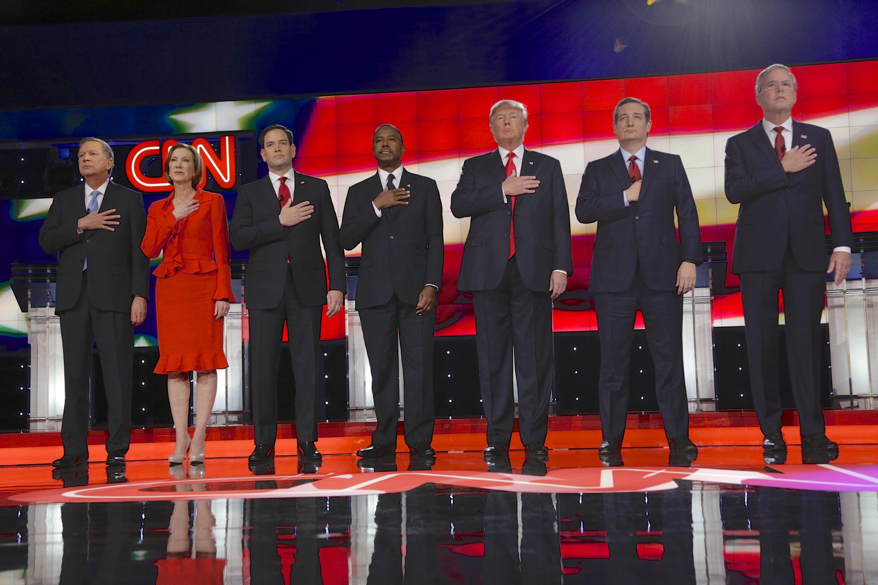 2015, CNN Republican presidential debate. (Joseph Sohm/Shutterstock)