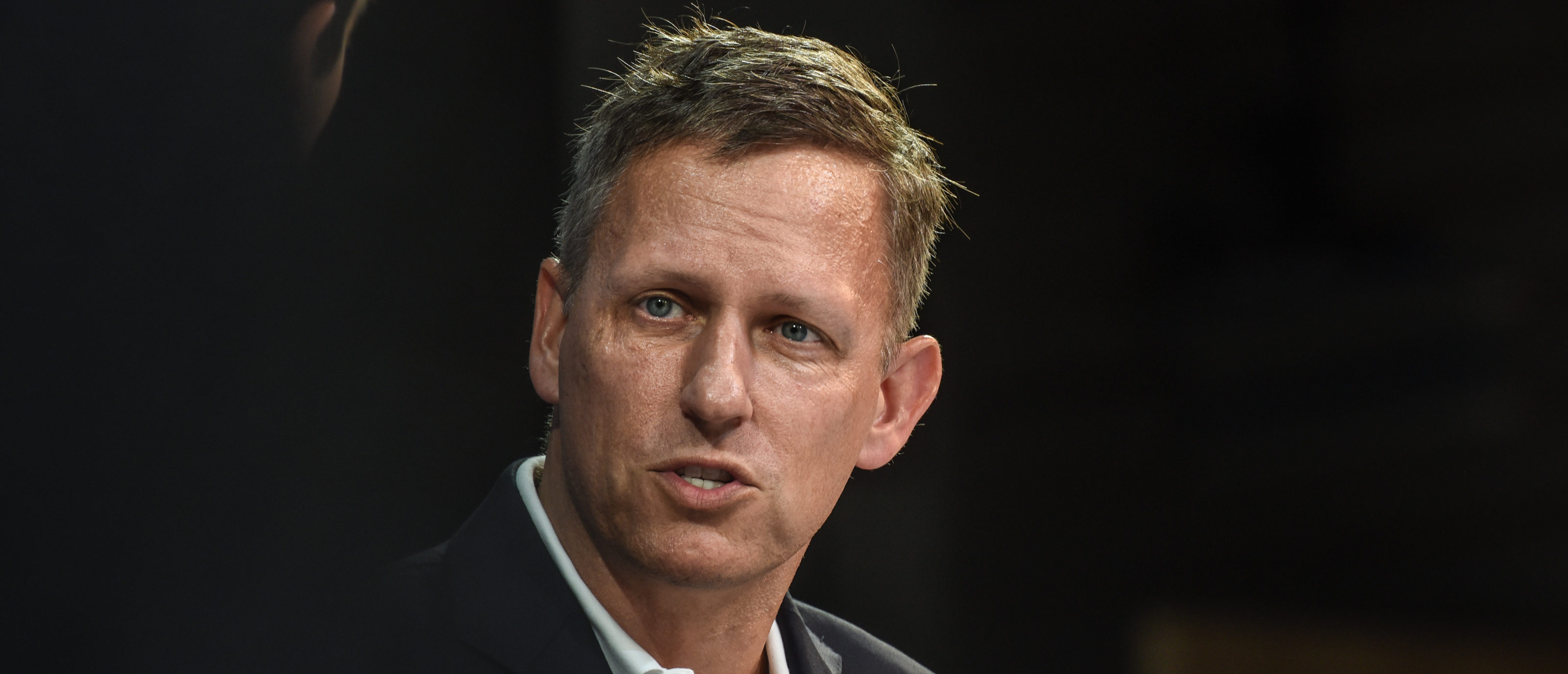 NEW YORK, NY - NOVEMBER 01: Peter Thiel, Partner, Founders Fund, speaks at the New York Times DealBook conference on November 1, 2018 in New York City. (Photo by Stephanie Keith/Getty Images)