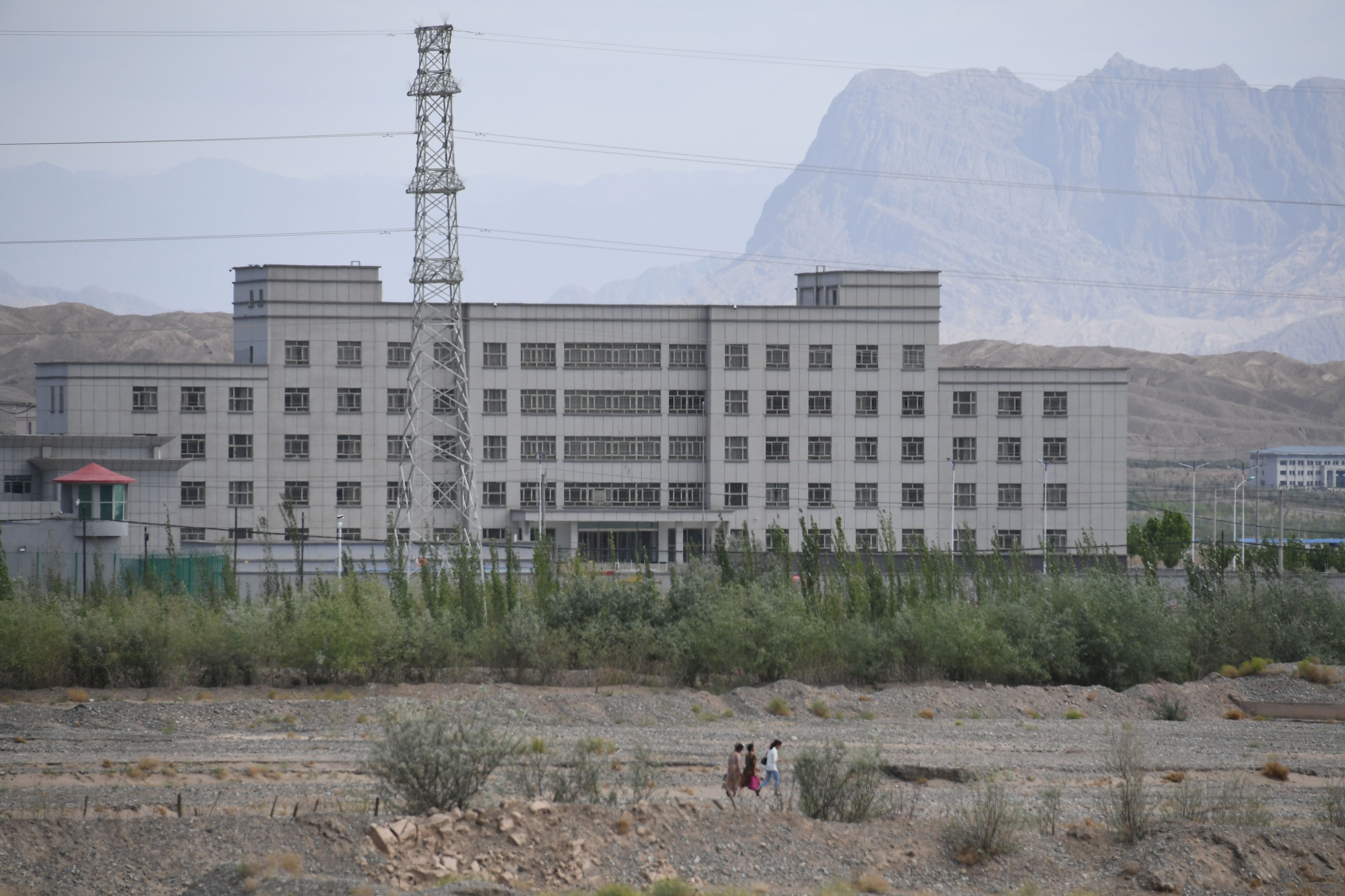 This photo taken on June 2, 2019 shows a facility believed to be a re-education camp where mostly Muslim ethnic minorities are detained, in Artux, north of Kashgar in China's western Xinjiang region. (GREG BAKER/AFP via Getty Images)