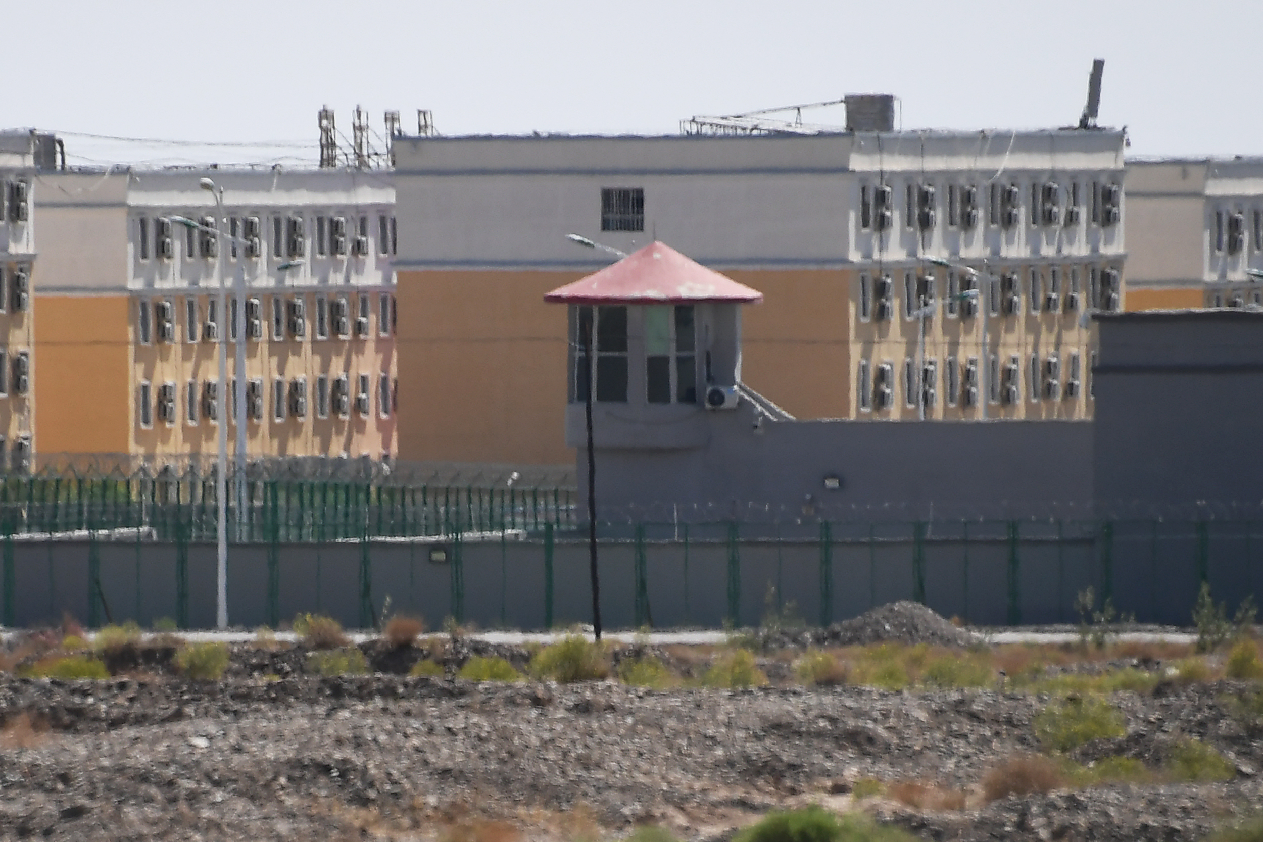 This photo taken on June 2, 2019 shows buildings at the Artux City Vocational Skills Education Training Service Center, believed to be a re-education camp where mostly Muslim ethnic minorities are detained, north of Kashgar in China's northwestern Xinjiang region. (GREG BAKER/AFP via Getty Images)