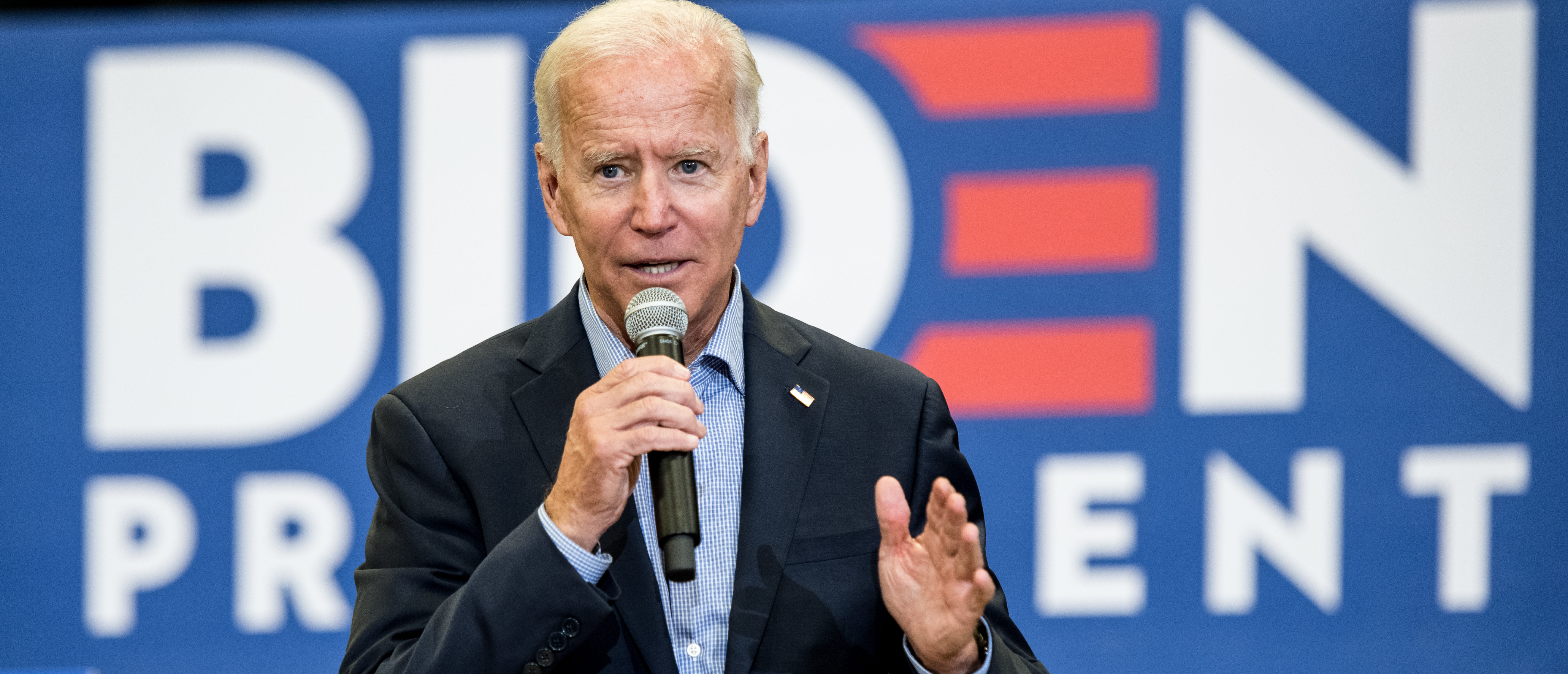 ROCK HILL, SC - AUGUST 29: Democratic presidential candidate and former US Vice President Joe Biden addresses a crowd at a town hall event at Clinton College on August 29, 2019 in Rock Hill, South Carolina. Biden spent Wednesday and Thursday campaigning in the early primary state. (Photo by Sean Rayford/Getty Images)