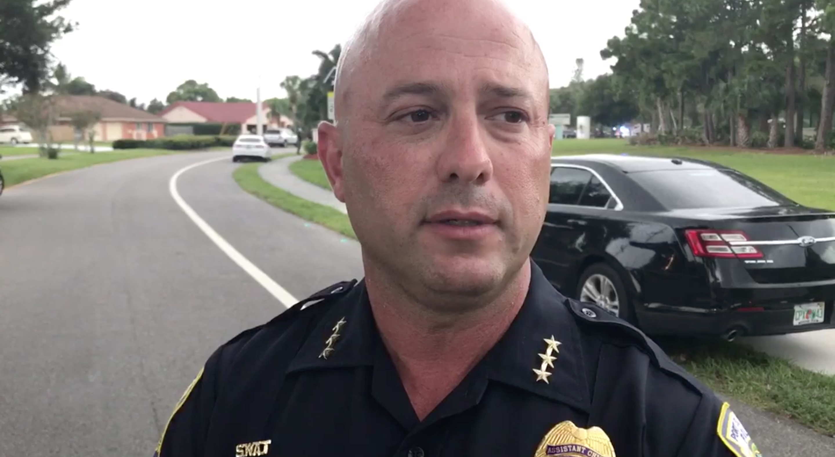 Port St. Lucie Assistant Police Chief Richard Del Toro talks to the press following the killing of an 11-year-old girl and her father over a dispute involving a dog. (Photo: Treasure Coast Palm/Screenshot)