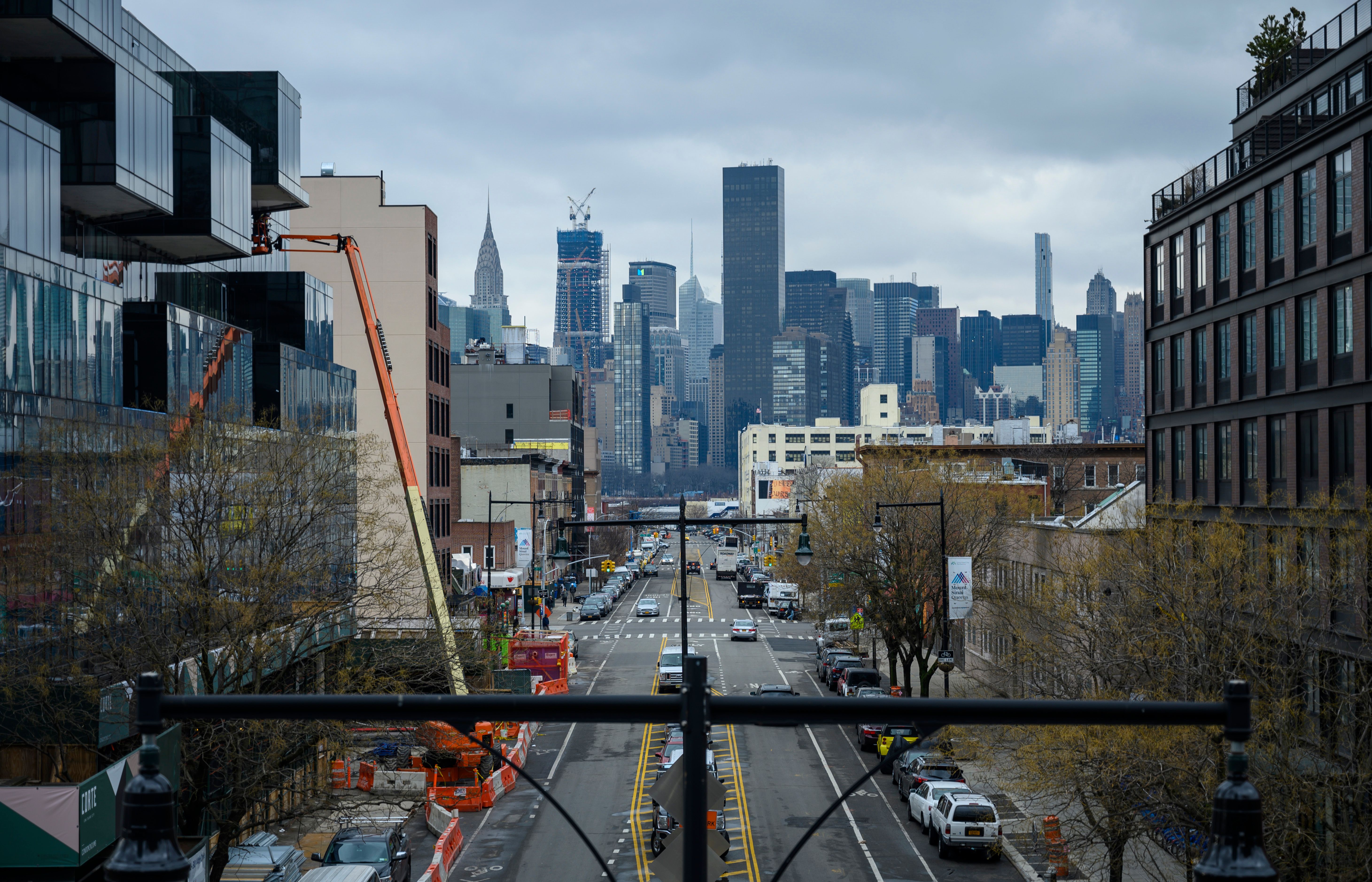 View of a street in Long Island City on Feb. 18, 2019 in the Queens borough of New York City where Amazon said they are cancelling plans to build a second corporate headquarter. (Johannes Eisele/AFP via Getty Images)