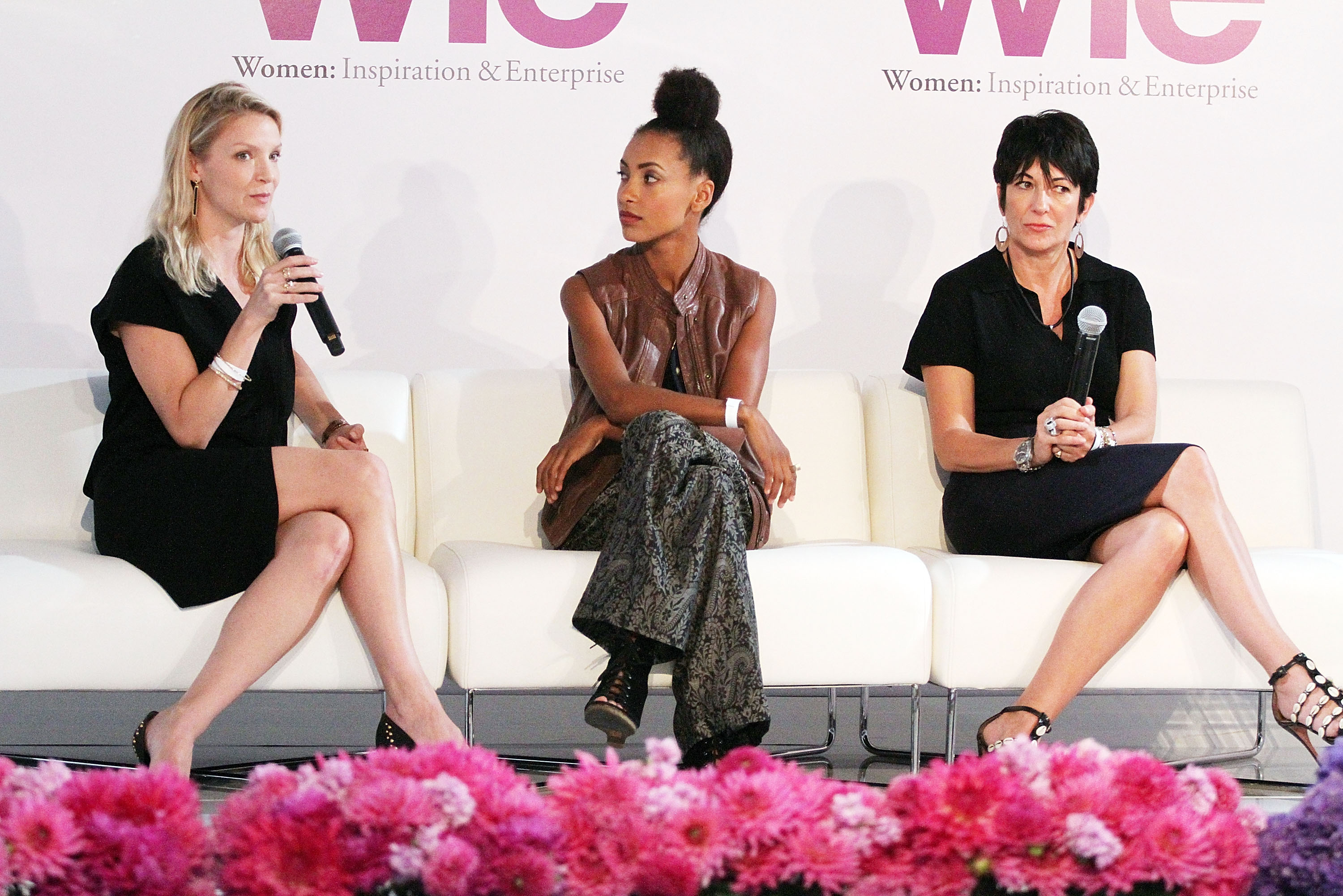 Kristy Caylor, Esperanza Spalding and Ghislaine Maxwell attend day 1 of the 4th Annual WIE Symposium at Center 548 on September 20, 2013 in New York City. (Photo by Laura Cavanaugh/Getty Images)