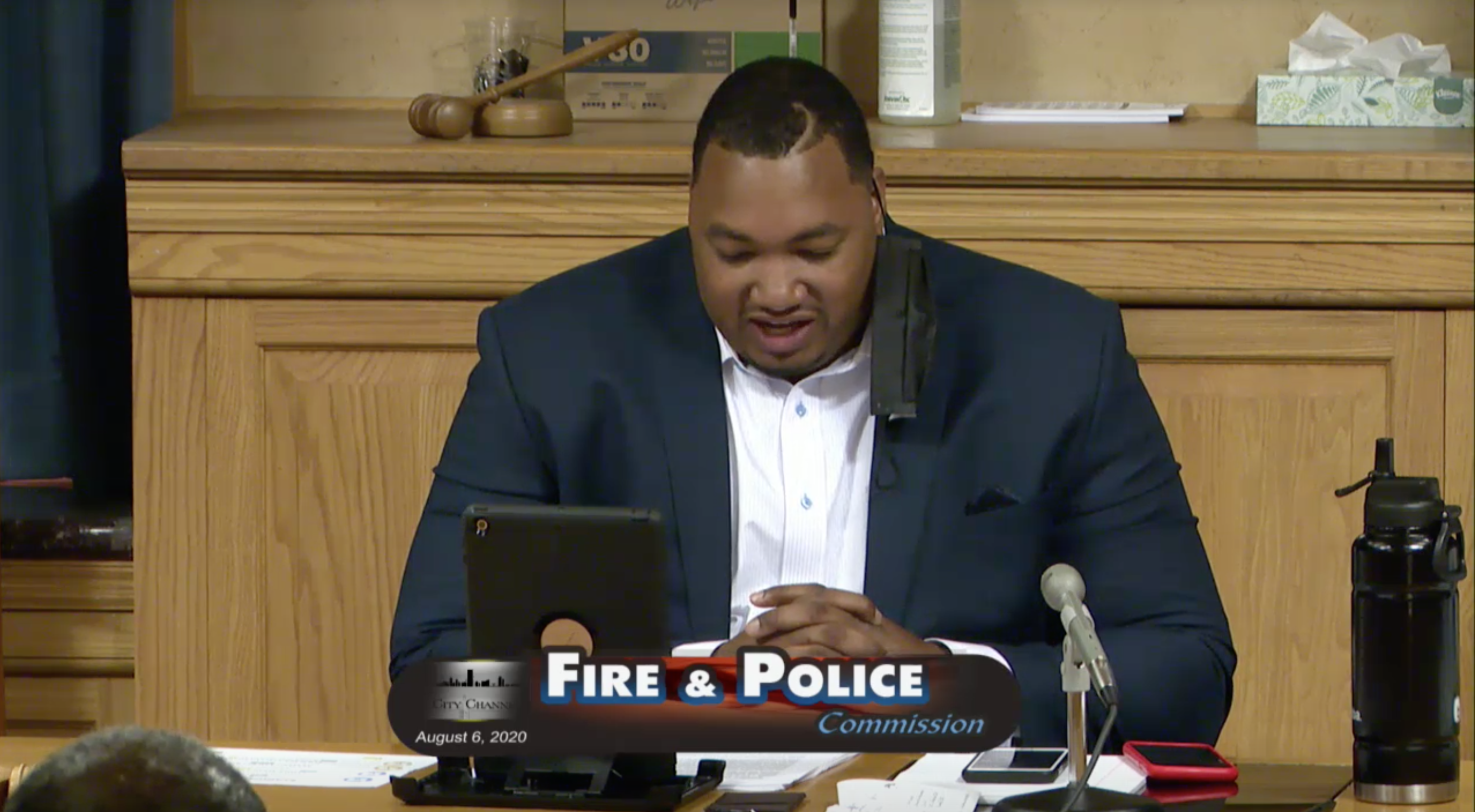 FPC Chair Steven DeVougas speaks during the commission's meeting Thursday. (City of Milwaukee/Screenshot)