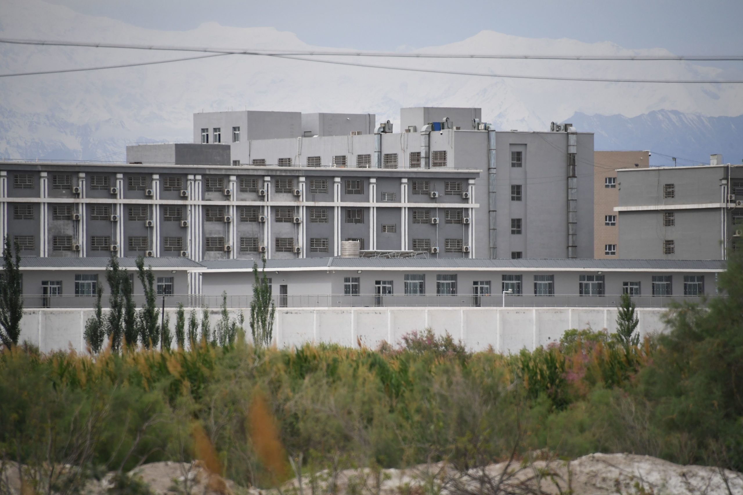 This photo taken on June 4, 2019 shows a facility believed to be a re-education camp where mostly Muslim ethnic minorities are detained, north of Akto in China's northwestern Xinjiang region. (Greg Baker/AFP via Getty Images)
