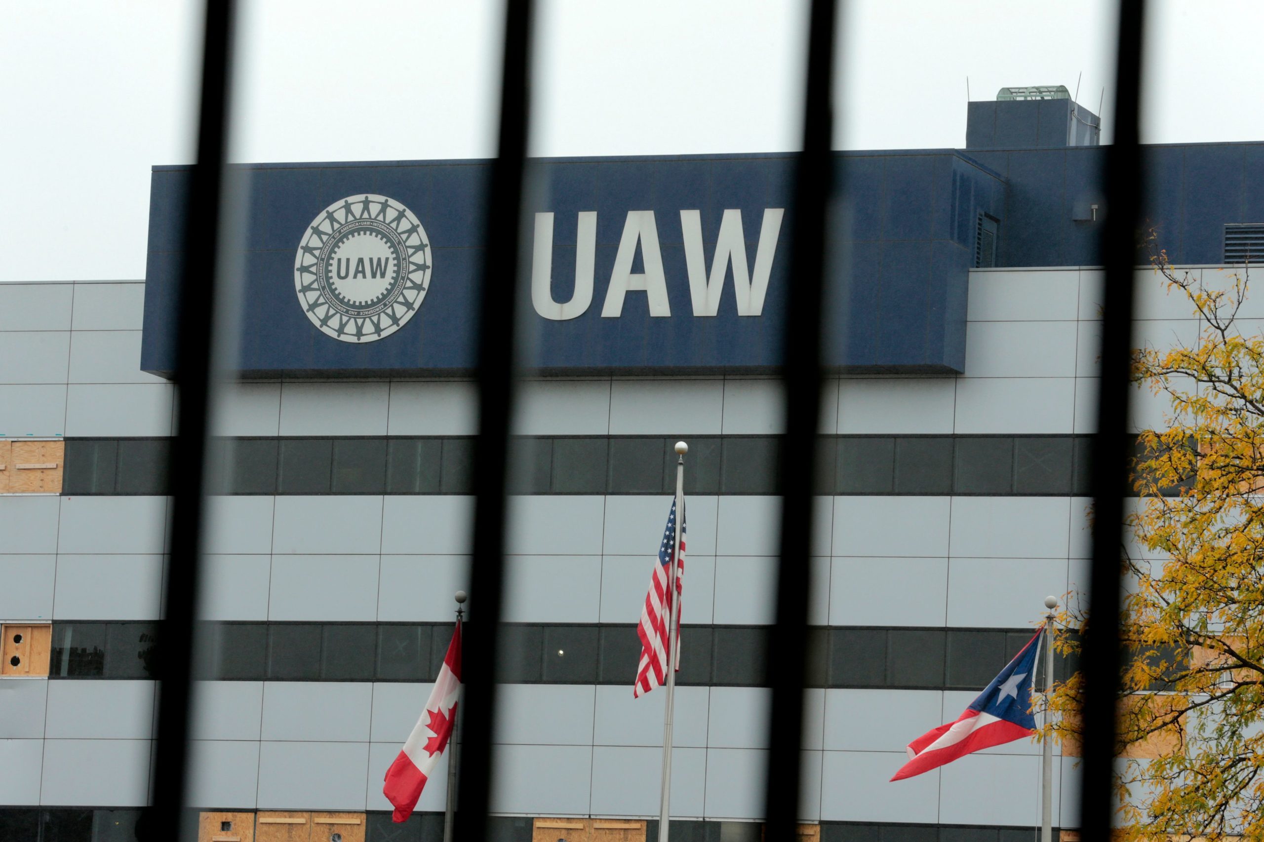 The United Auto Workers Solidarity House that is undergoing renovation is pictured in Detroit, Michigan, on October 16, 2019. (Jeff Kowalsky/ AFP via Getty Images)
