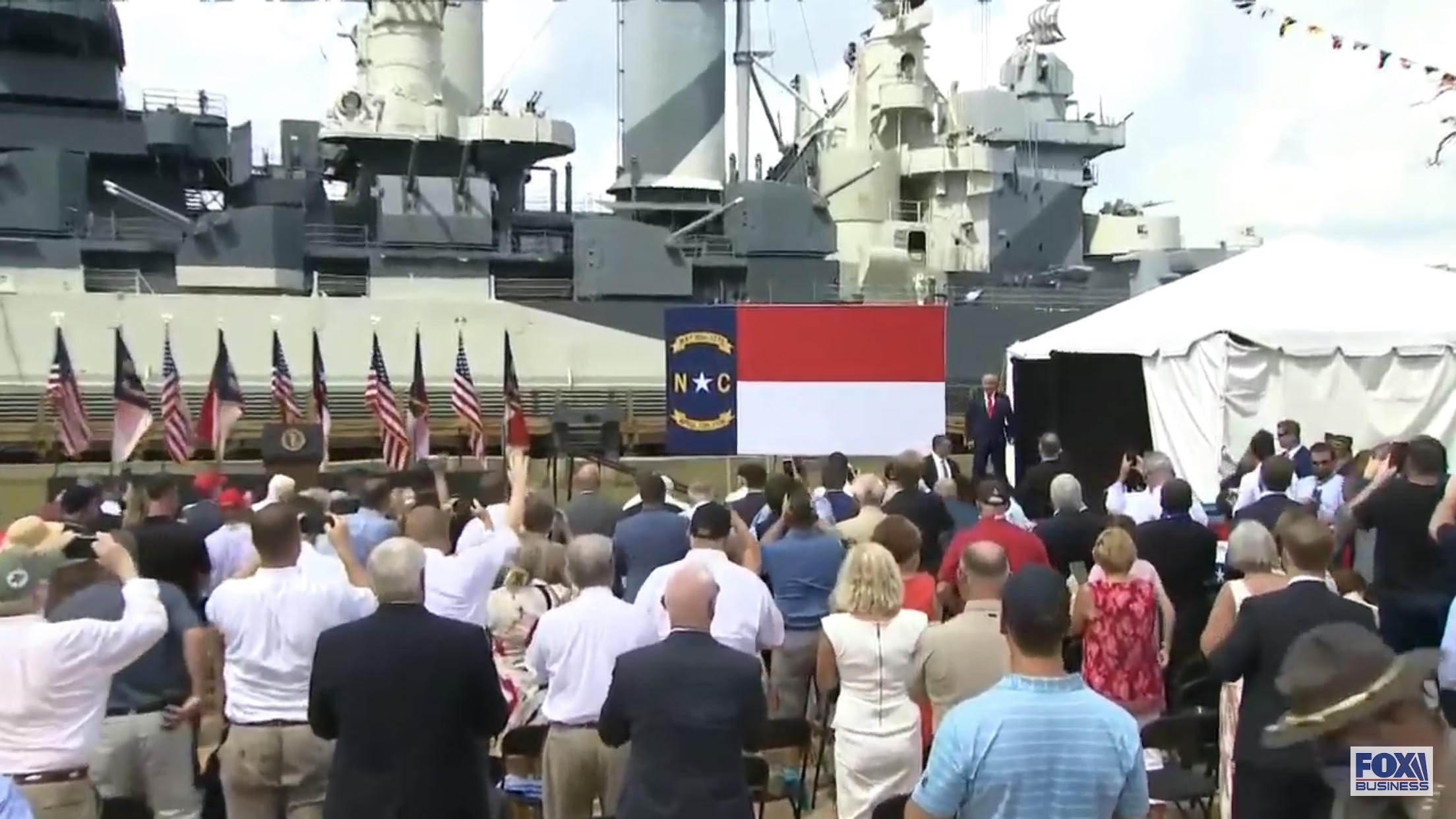 President Donald Trump declares Wilmington, NC the nations first World War II Heritage City. Screenshot/YouTube/White House