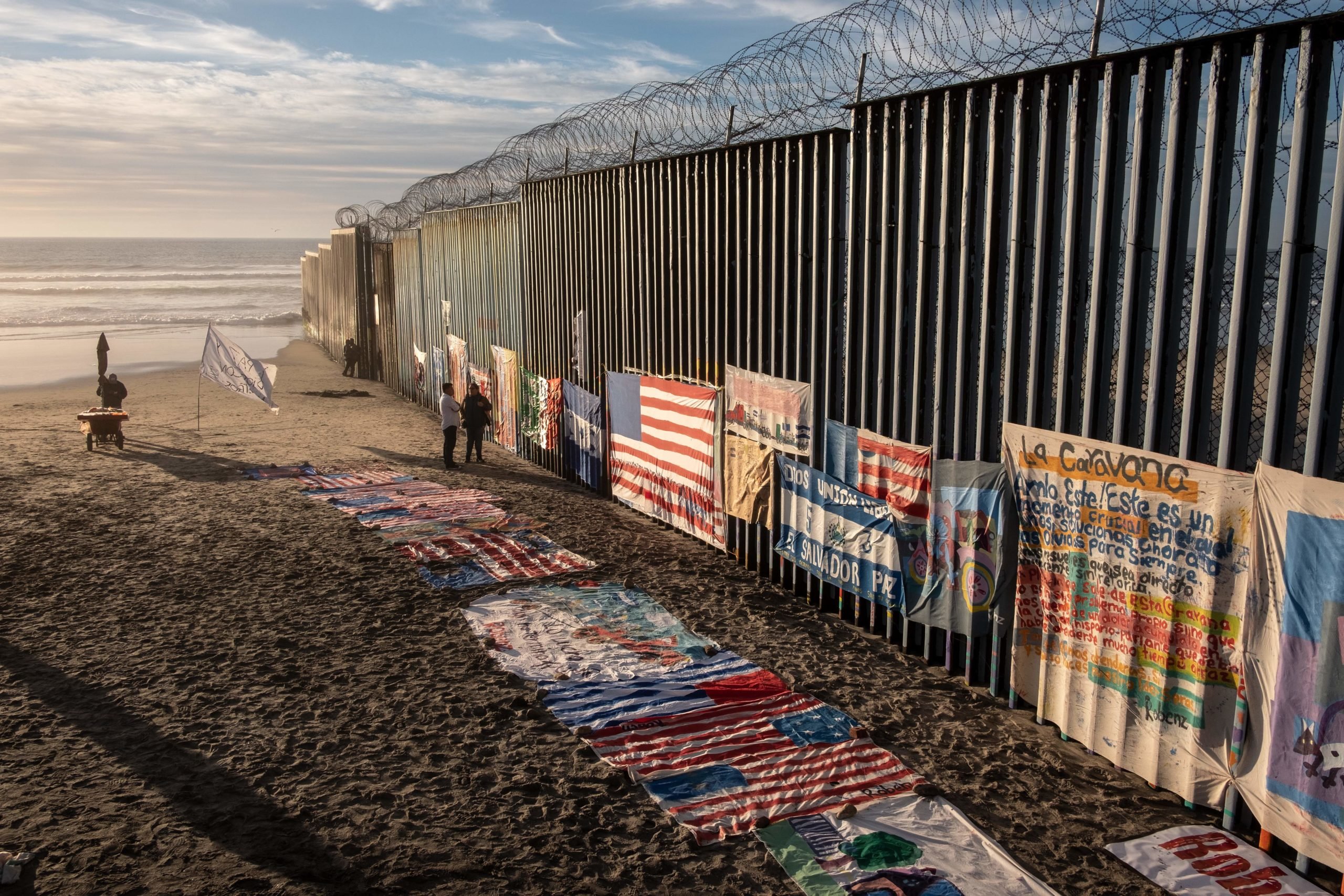 A section of the US-Mexico border fence is seen on Jan. 8, 2019. (Guillermo Arias/AFP via Getty Images)