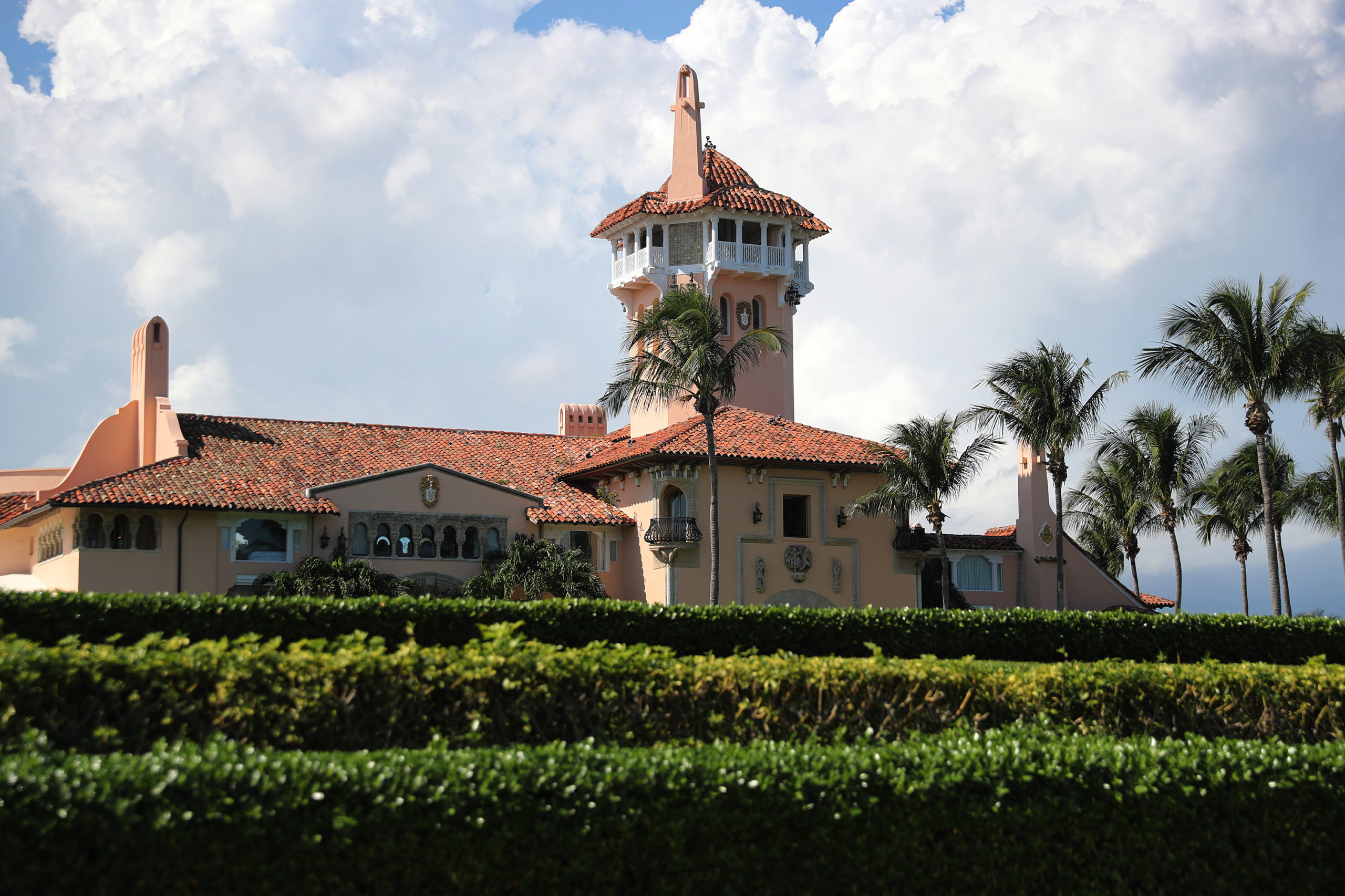 PALM BEACH, FLORIDA - NOVEMBER 01: President Donald Trump's Mar-a-Lago resort is seen on November 1, 2019 in Palm Beach, Florida. President Trump announced that he will be moving from New York and making Palm Beach, Florida his permanent residence. (Photo by Joe Raedle/Getty Images)