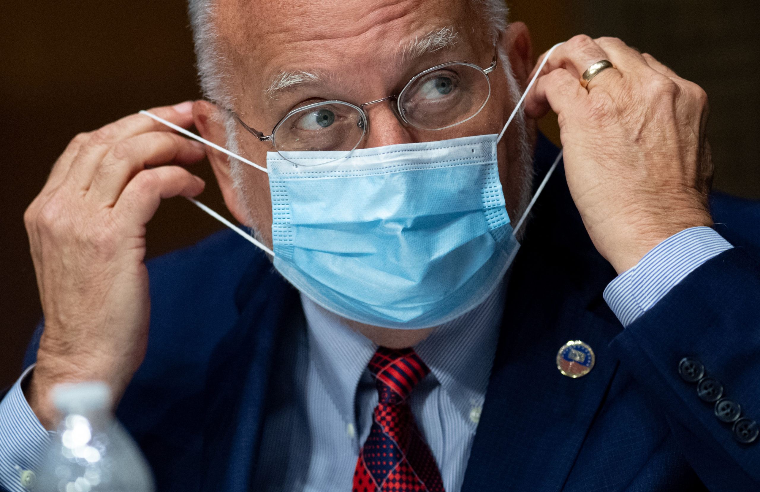 CDC Director Dr. Robert Redfield testifies during a Senate hearing on July 2, in Washington, D.C. (Saul Loeb/Pool/Getty Images)