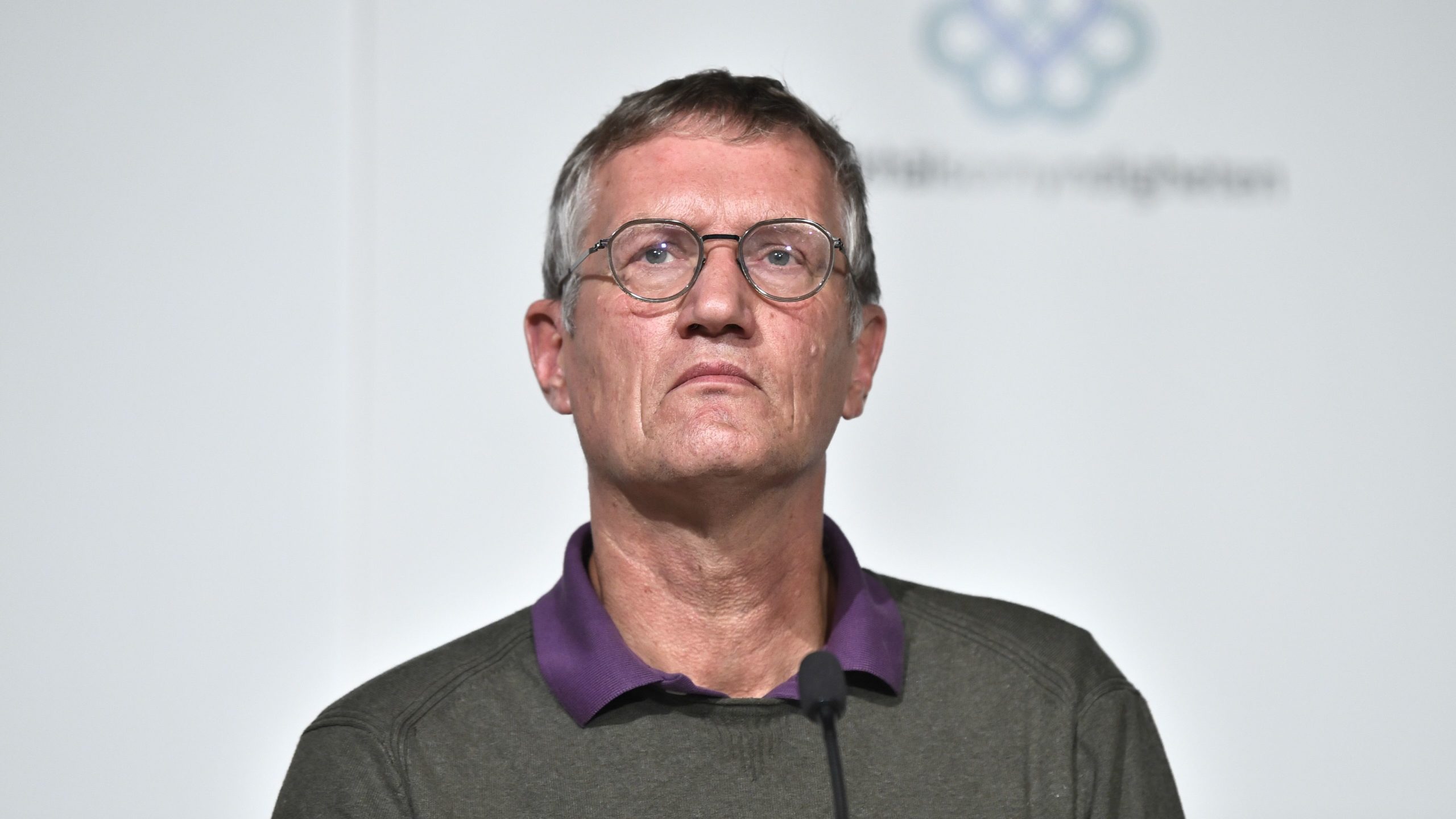 State epidemiologist Anders Tegnell of the Swedish Public Health Agency holds a press conference updating on the coronavirus pandemic (Covid-19) situation, in Stockholm on October 6, 2020 (CLAUDIO BRESCIANI/TT News Agency/AFP via Getty Images)