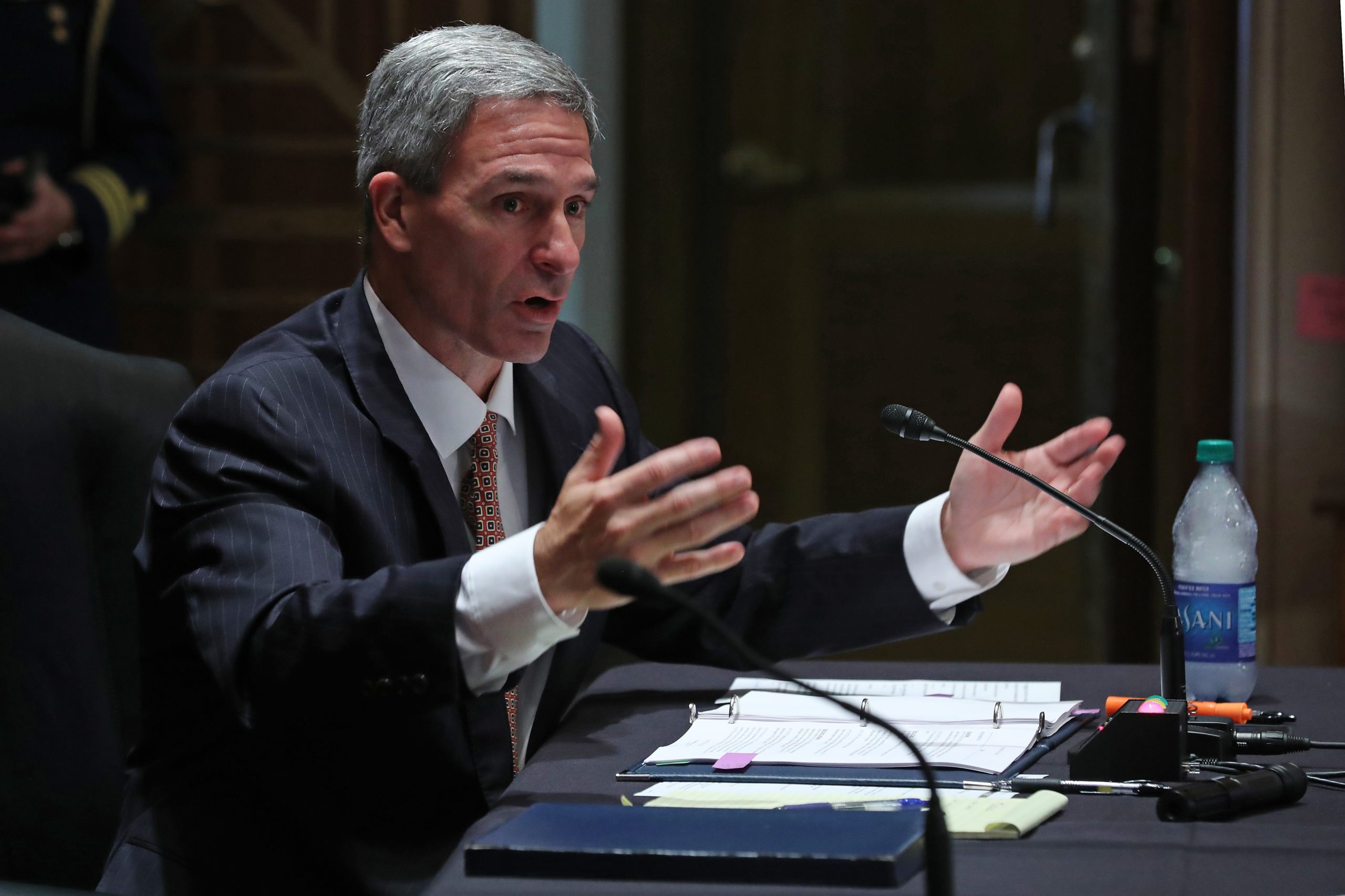 Acting Deputy Secretary of Homeland Security Ken Cuccinelli testifies before the Senate on Aug. 4. (Chip Somodevilla/Getty Images)