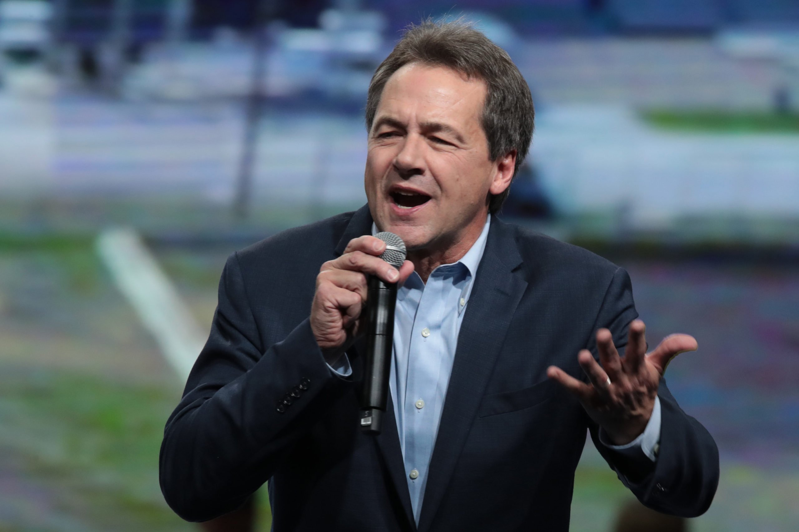 DES MOINES, IOWA - NOVEMBER 01: Democratic presidential candidate Montana governor Steve Bullock speaks at the Liberty and Justice Celebration at the Wells Fargo Arena on November 01, 2019 in Des Moines, Iowa. Fourteen of the candidates hoping to win the Democratic nomination for president are expected to speak at the Celebration. (Photo by Scott Olson/Getty Images)