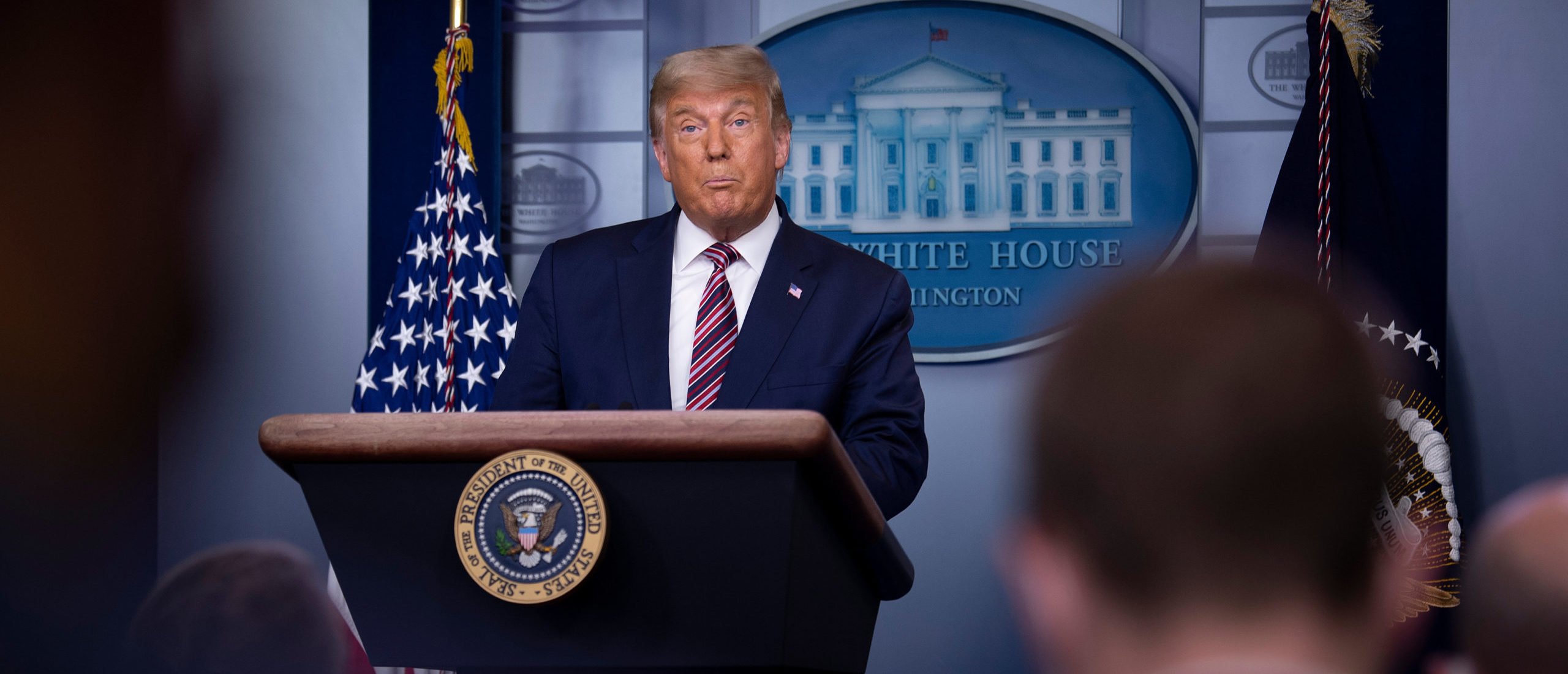 US President Donald Trump speaks in the Brady Briefing Room at the White House in Washington, DC on November 5, 2020. (Photo by BRENDAN SMIALOWSKI/AFP via Getty Images)
