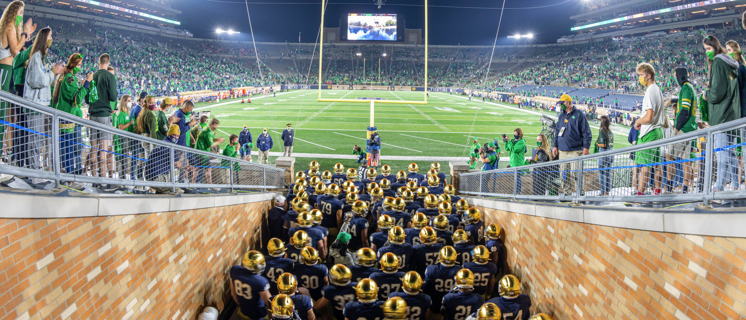 Notre Dame Requiring COVID-19 Tests After Students Storm Football Field