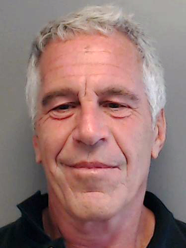 In this handout provided by the Florida Department of Law Enforcement, Jeffrey Epstein poses for a sex offender mugshot after being charged with procuring a minor for prostitution on July 25, 2013 in Florida. (Photo by Florida Department of Law Enforcement via Getty Images)
