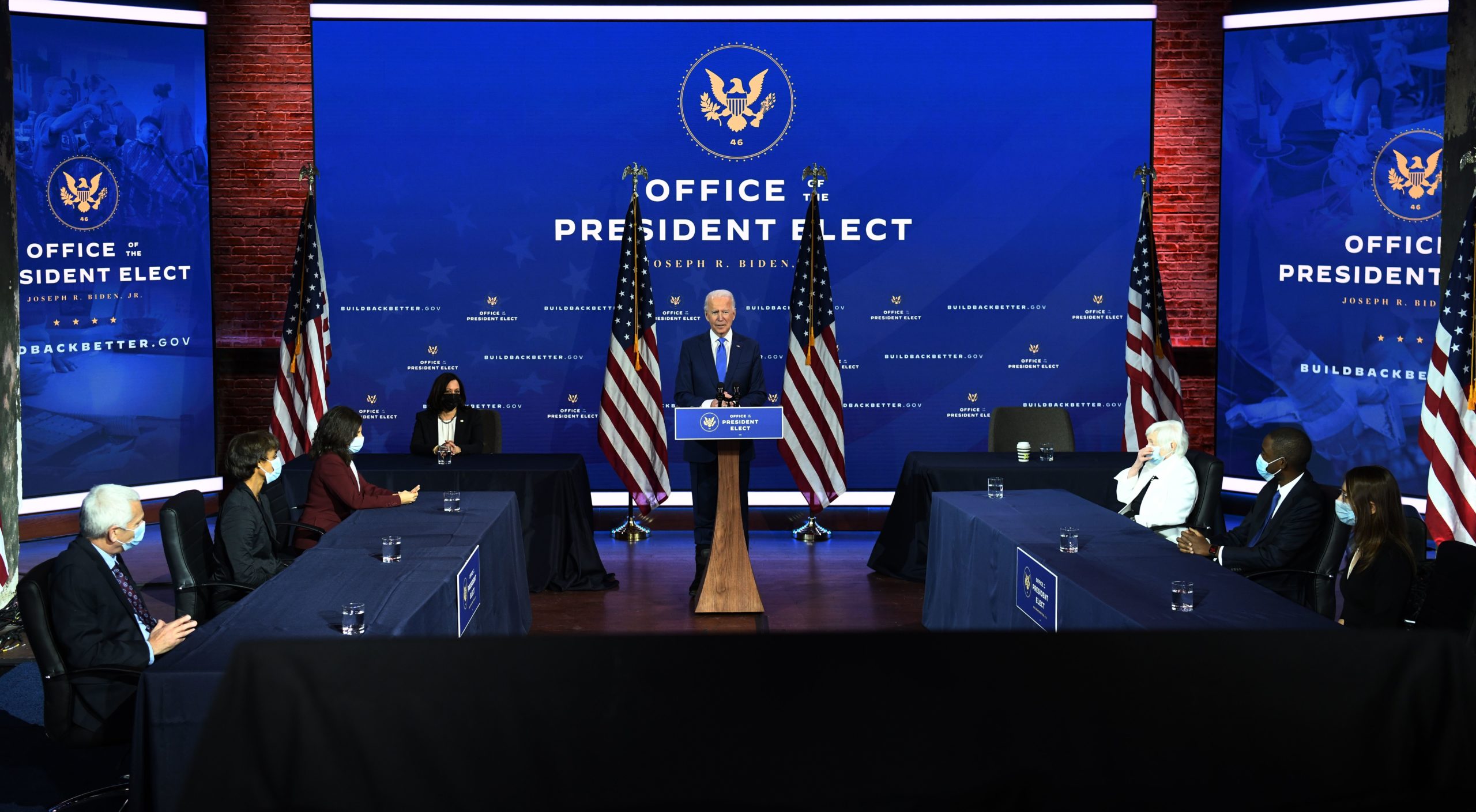 President-elect Joe Biden announces his economic team in Wilmington, Delaware, on Dec. 1. (Chandan Khanna/AFP via Getty Images)