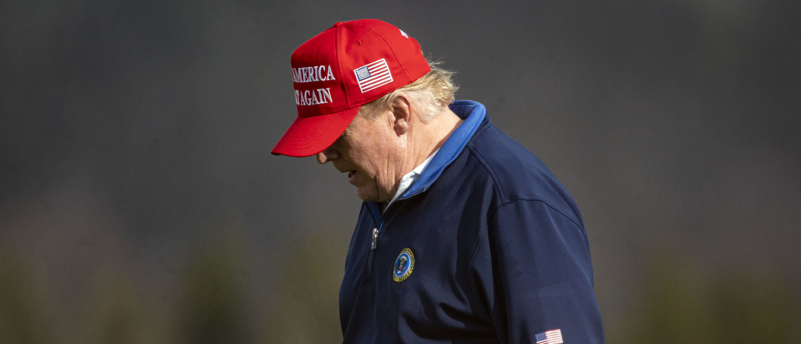 U.S. President Donald Trump golfs at Trump National Golf Club on December 13, 2020 in Sterling, Virginia. (Photo by Al Drago/Getty Images)