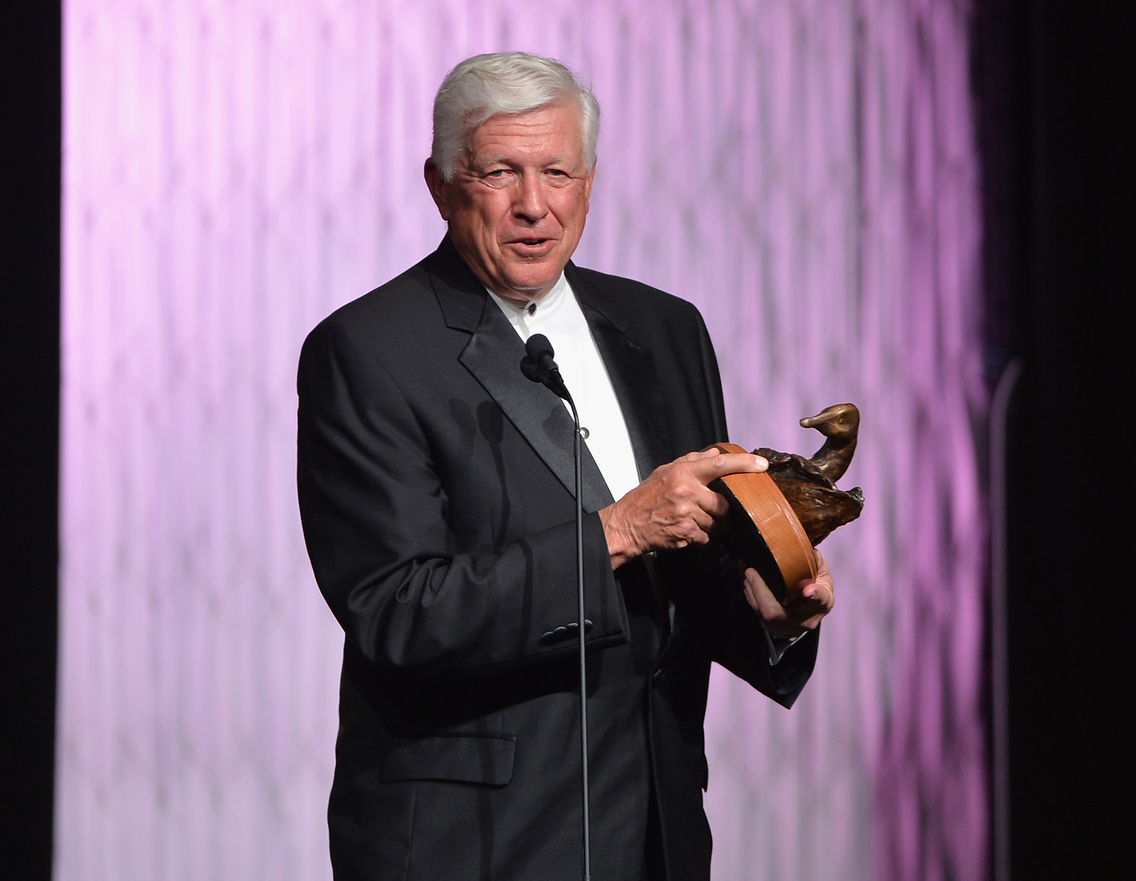 Philanthropist Foster Friess speaks on stage at the 22nd Annual Movieguide Awards Gala at the Universal Hilton Hotel in 2014 in Universal City, California. (Alberto E. Rodriguez/Getty Images)