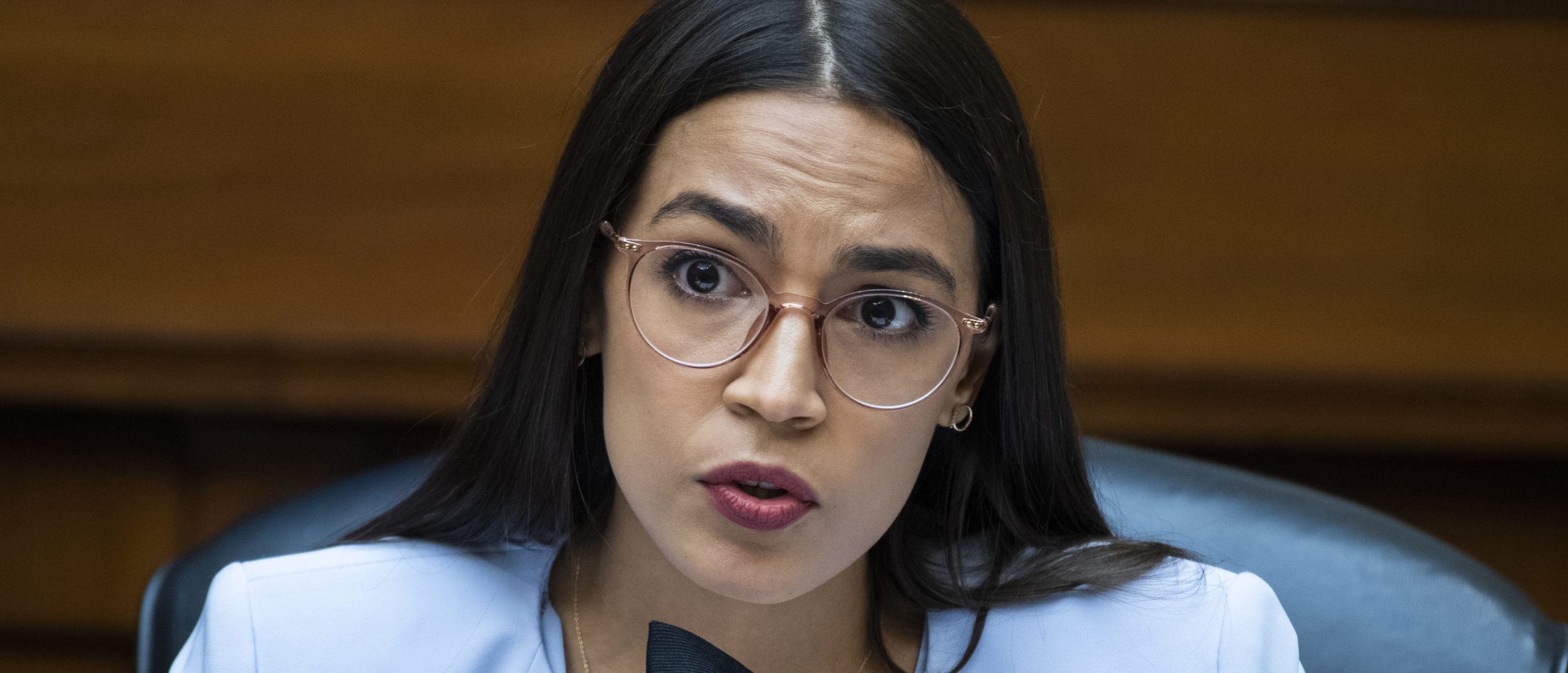 Rep. Alexandria Ocasio-Cortez (D-NY) questions Postmaster General Louis DeJoy during a hearing before the House Oversight and Reform Committee on August 24, 2020 in Washington, DC. (Tom Williams-Pool/Getty Images)