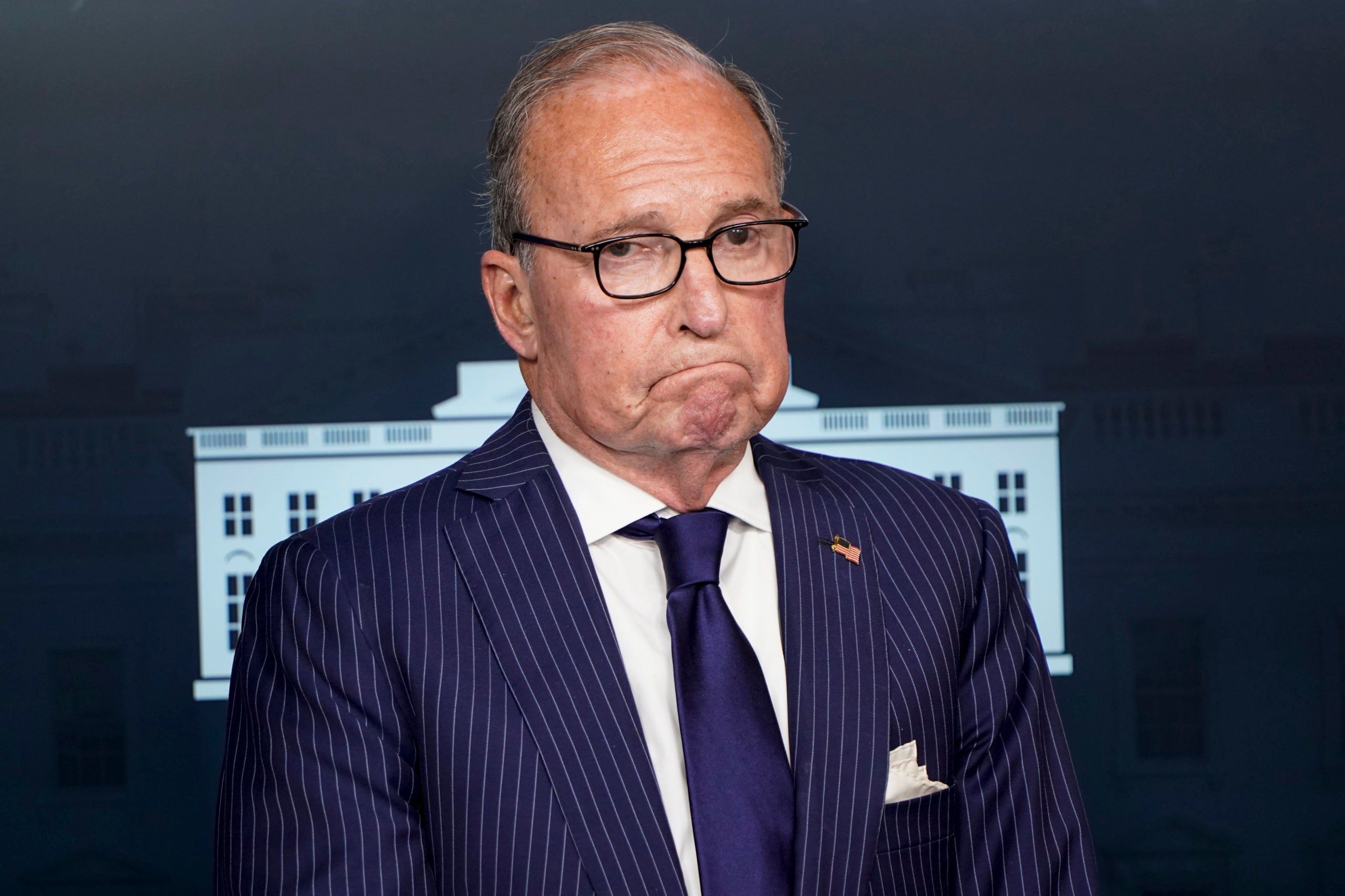 Director of the National Economic Council Larry Kudlow attends a news conference in the briefing room of the White House on September 23, 2020 in Washington, DC. (Joshua Roberts/Getty Images)
