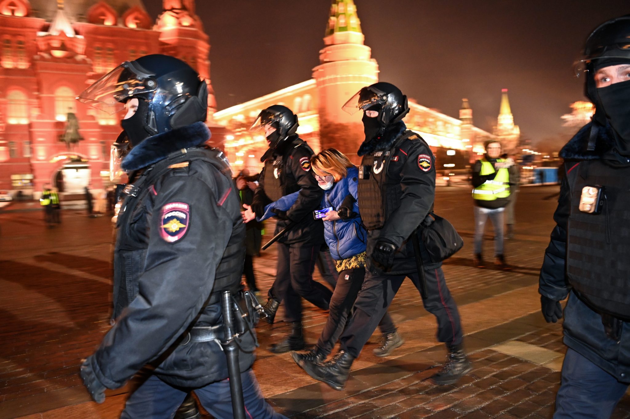 Riot Police Block Off Areas In Moscow, Arrest ...