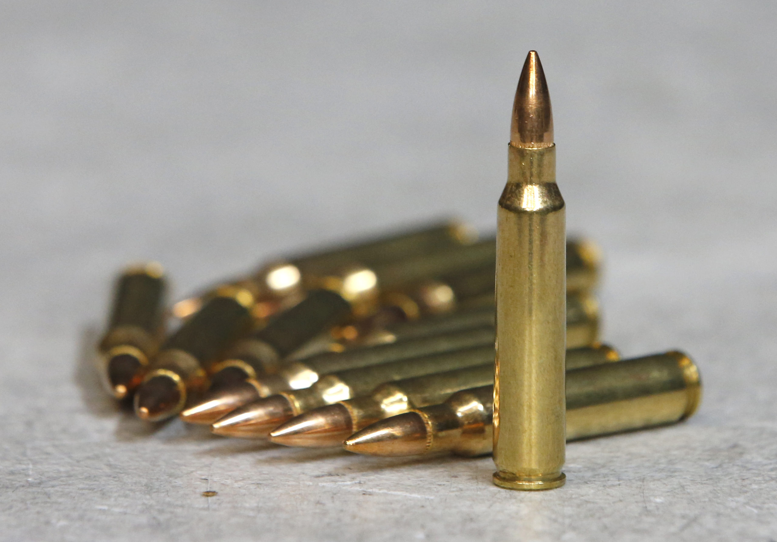SPRINGVILLE, UT - JUNE 17: This is 223 ammunition for an AR-15 semi-automatic gun at Action Target on June 17, 2016 in Springville, Utah. Semi-automatics are in the news again after the nightclub shooting in Orlando F;lord last week. (Photo by George Frey/Getty Images)