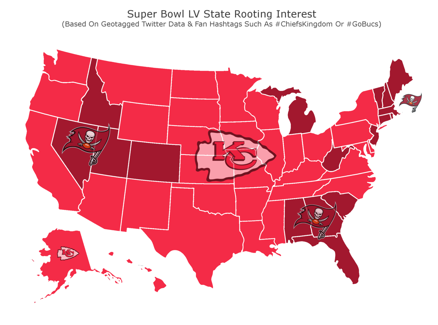 STUDY The Majority Of States Are Cheering For The Chiefs To Win The