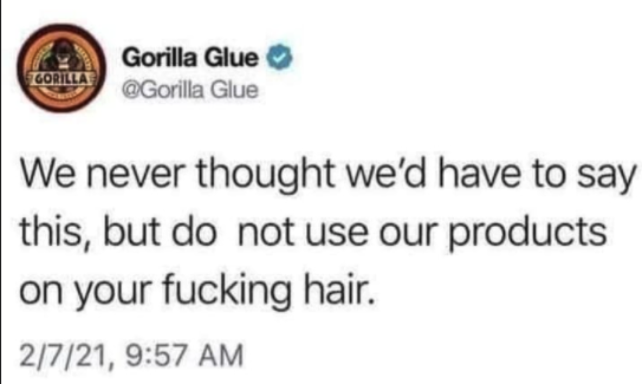gorilla glue hair