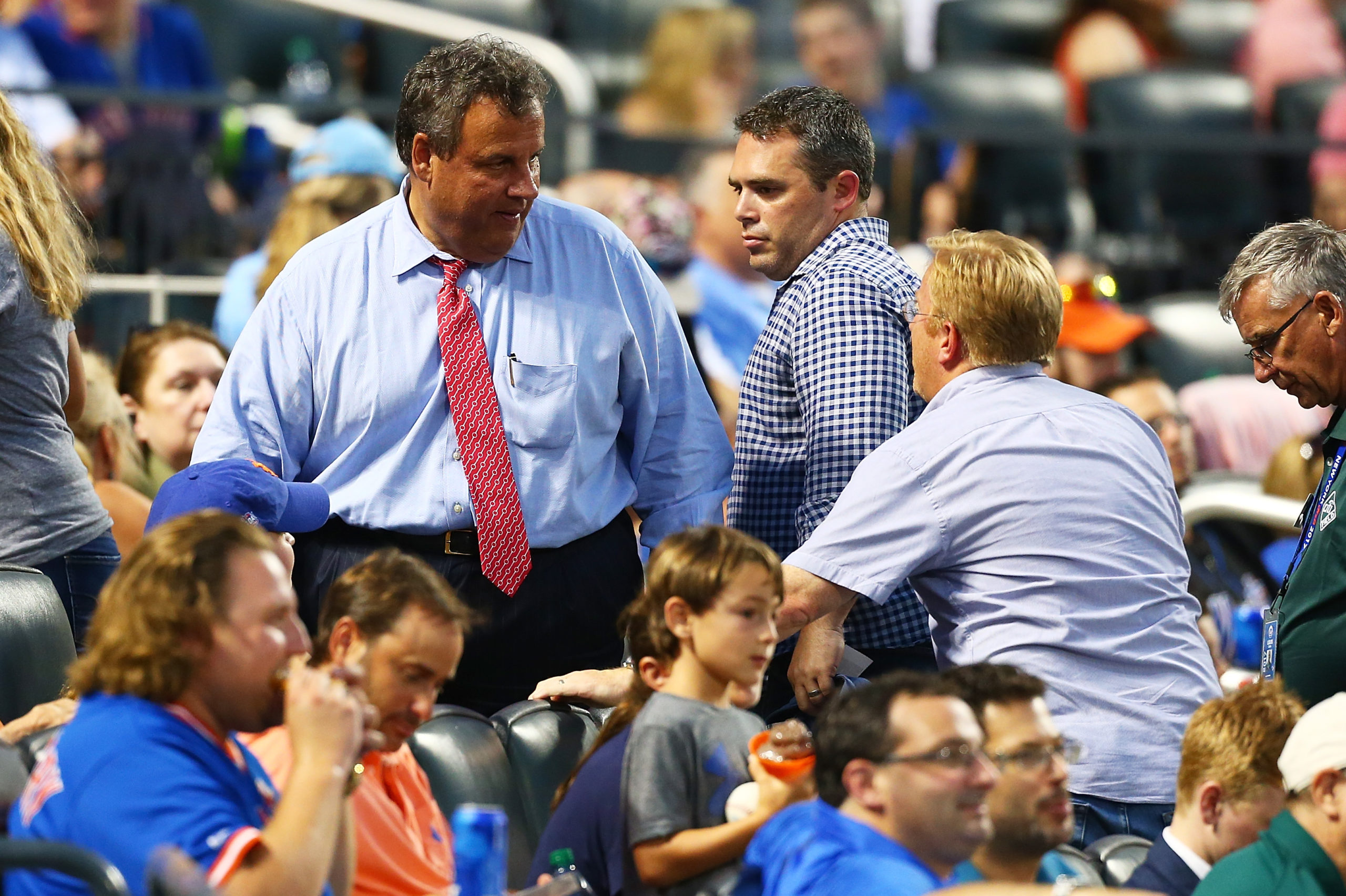 NEW YORK, NEW YORK - JULY 18: Governor of New Jersey Chris Christie attends the game between the New York Mets and the St. Louis Cardinals at Citi Field on July 18, 2017 in the Flushing neighborhood of the Queens borough of New York City. (Photo by Mike Stobe/Getty Images)