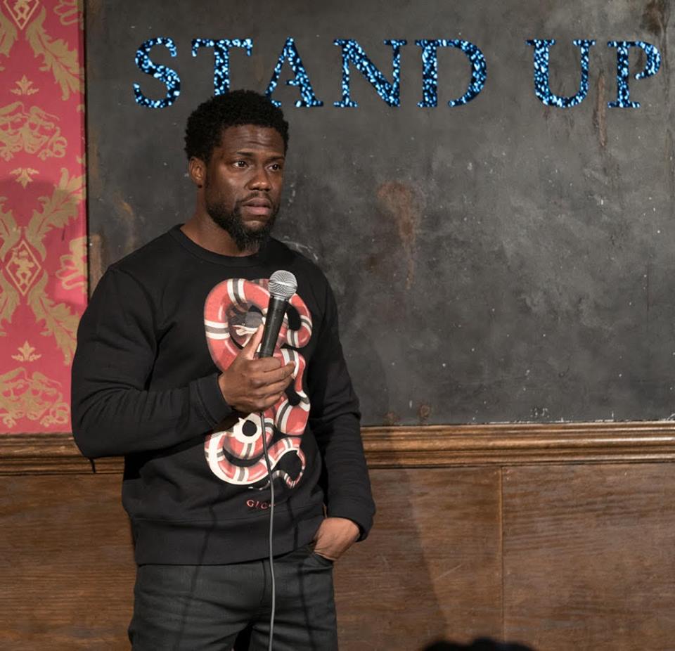 Kevin Hart on stage at Stand Up New York