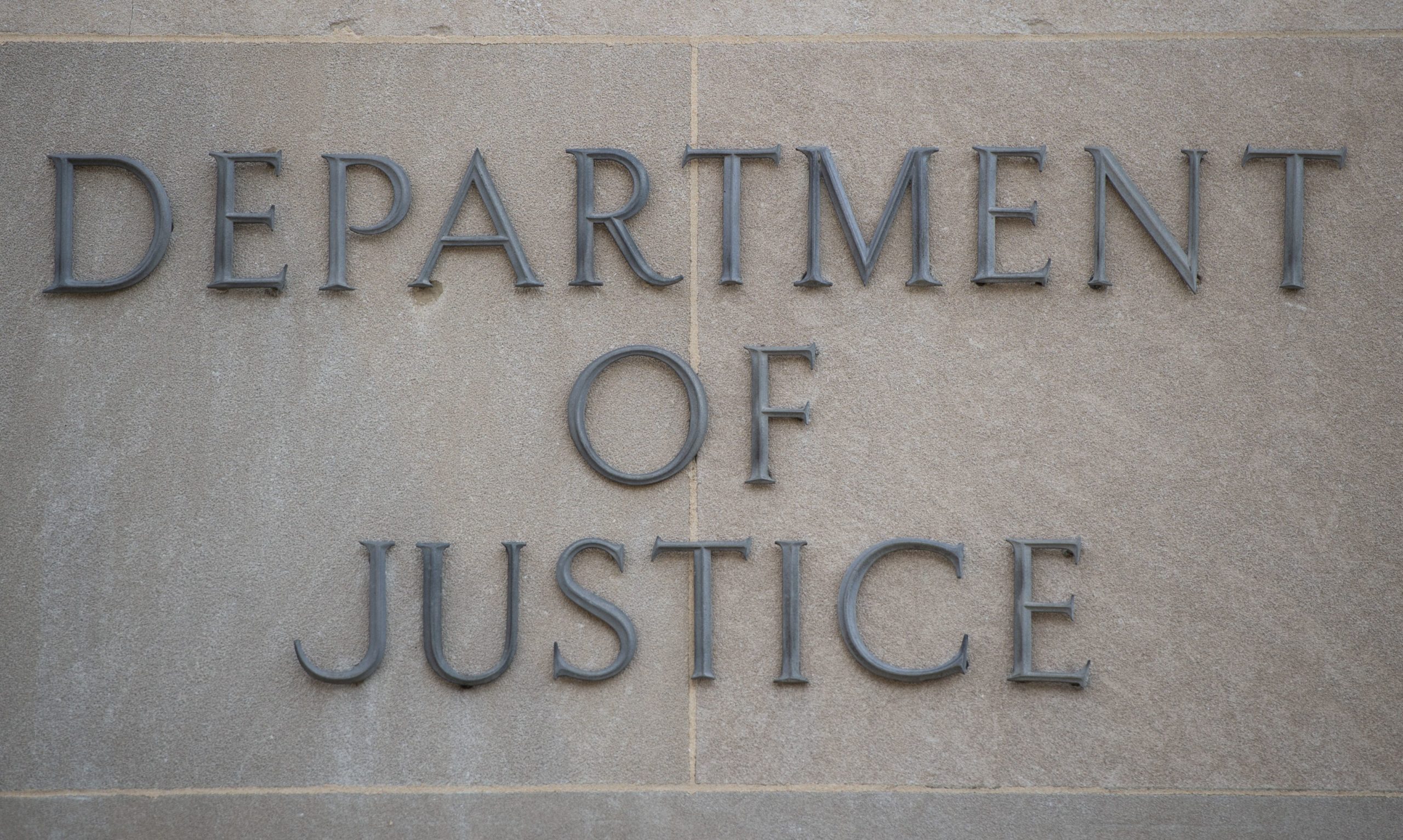 The US Department of Justice building is seen on the first work day for furloughed federal workers following a 35-day partial government shutdown in Washington, DC, January 28, 2019. - The five-week government shutdown subtracted $11 billion from the US economy, about twice the amount President Donald Trump sought to fund a border wall, an independent congressional body said Monday. (Photo by SAUL LOEB / AFP) (Photo by SAUL LOEB/AFP via Getty Images)