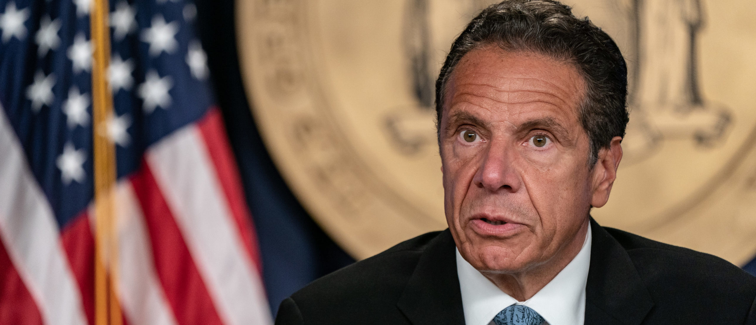 New York Gov. Andrew Cuomo speaks during the daily media briefing at the Office of the Governor of the State of New York on July 23, 2020 in New York City. (Photo by Jeenah Moon/Getty Images)