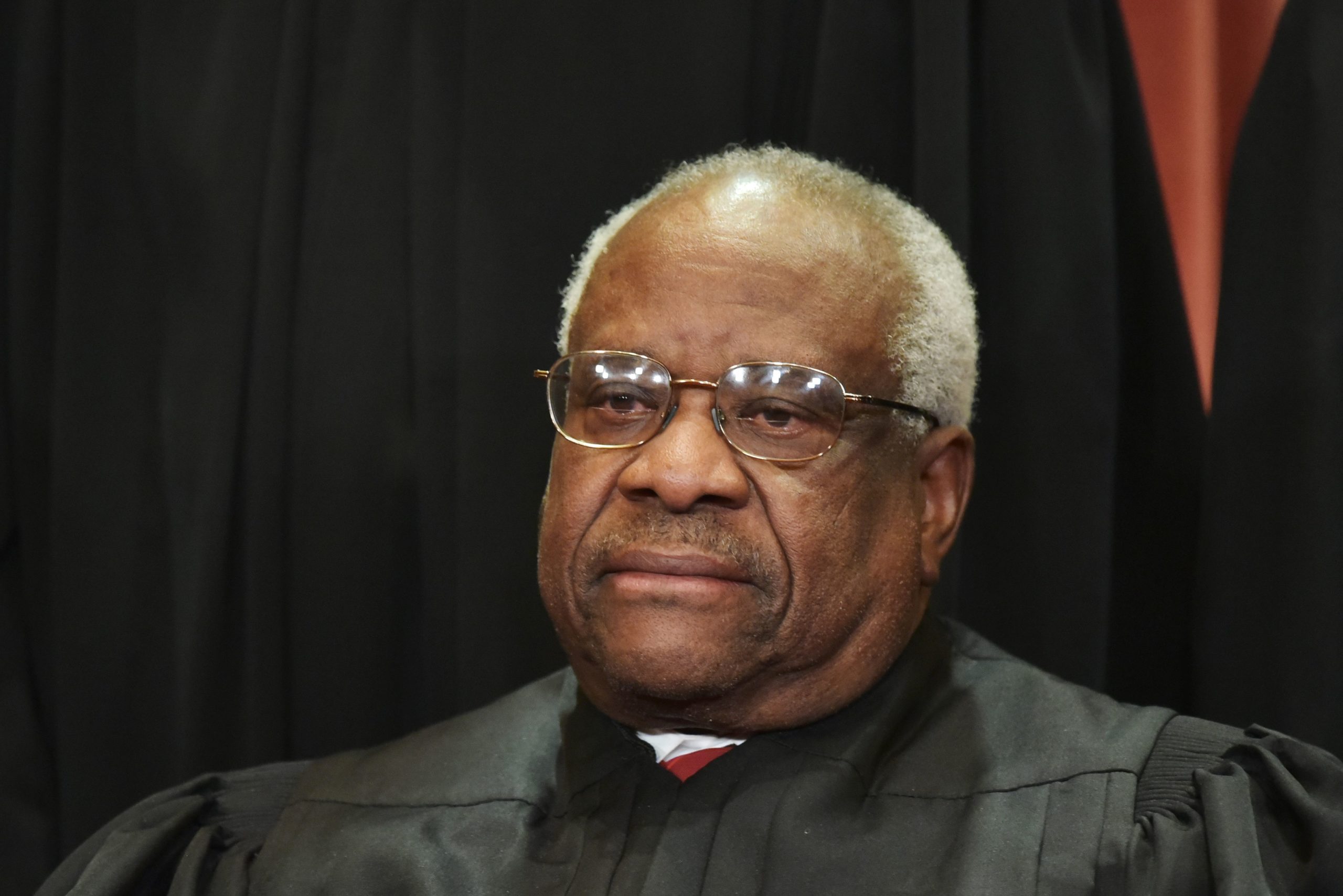 Associate Justice Clarence Thomas poses for the official group photo at the US Supreme Court in Washington, DC on November 30, 2018. (Photo by MANDEL NGAN / AFP) (Photo credit should read MANDEL NGAN/AFP via Getty Images)