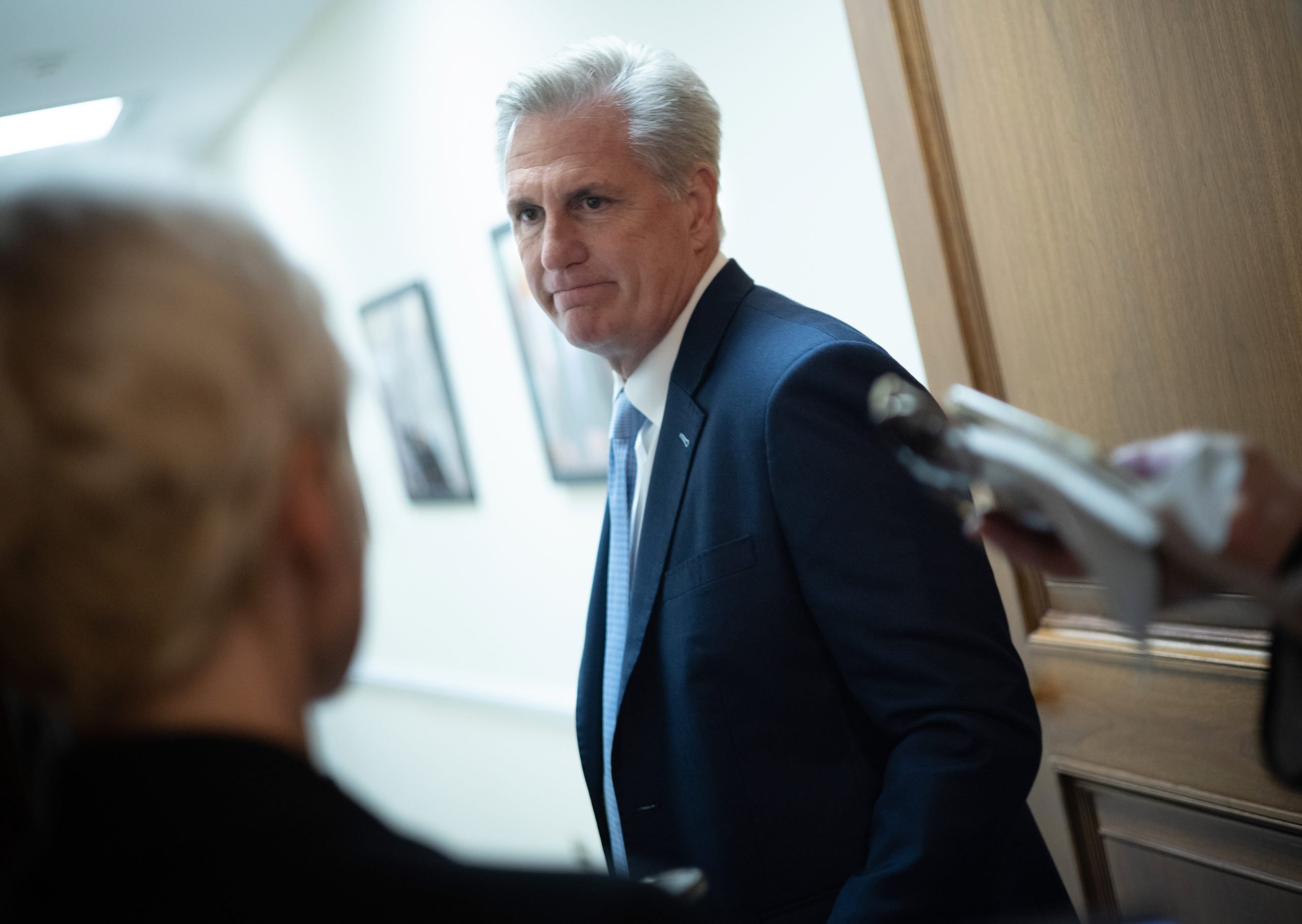 House Minority Leader Kevin McCarthy speaks before a vote on the establishment of a commission to investigate the events of January 6 on May 19, 2021. (Win McNamee/Getty Images)