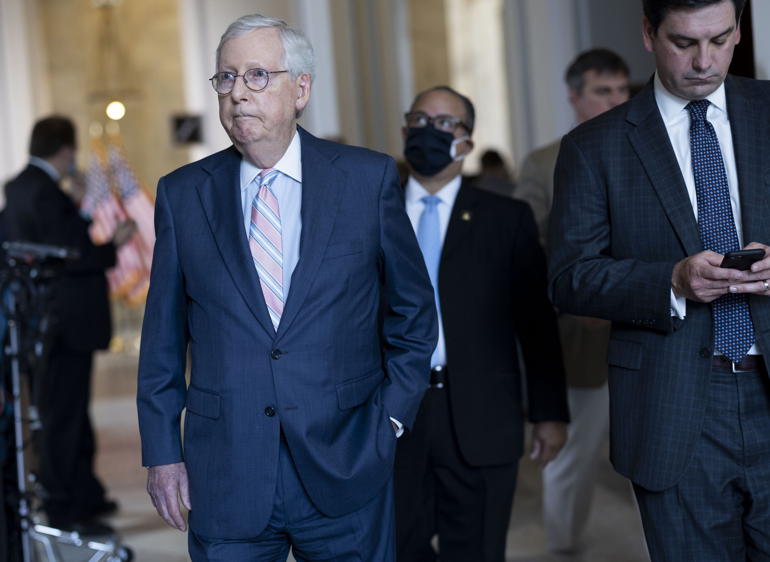 Senate Minority Leader Mitch McConnell on Capitol Hill Tuesday. (Kevin Dietsch/Getty Images)