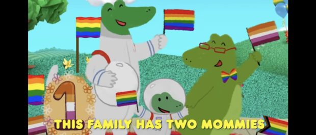"Blue's Clues" features a same-sex couple and their child. [Screenshot-YouTube: Blue's Clues & You]
