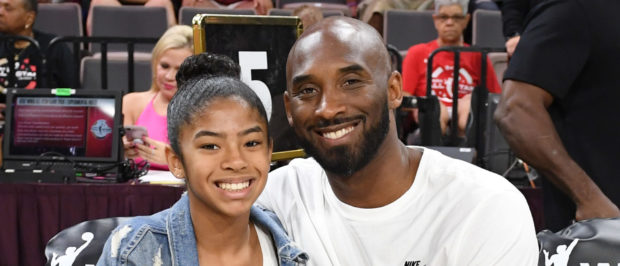 LAS VEGAS, NEVADA - JULY 27: Gianna Bryant and her father, former NBA player Kobe Bryant, attend the WNBA All-Star Game 2019 at the Mandalay Bay Events Center on July 27, 2019 in Las Vegas, Nevada. NOTE TO USER: User expressly acknowledges and agrees that, by downloading and or using this photograph, User is consenting to the terms and conditions of the Getty Images License Agreement. (Photo by Ethan Miller/Getty Images)