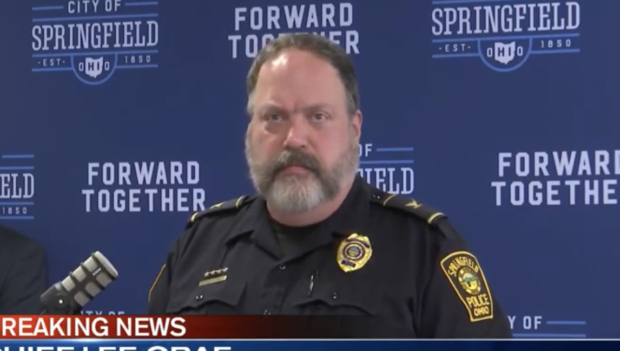 Springfield, Ohio Police Chief Lee Graf speaks at press conference. [Screenshot/YouTube/WDTNTV]